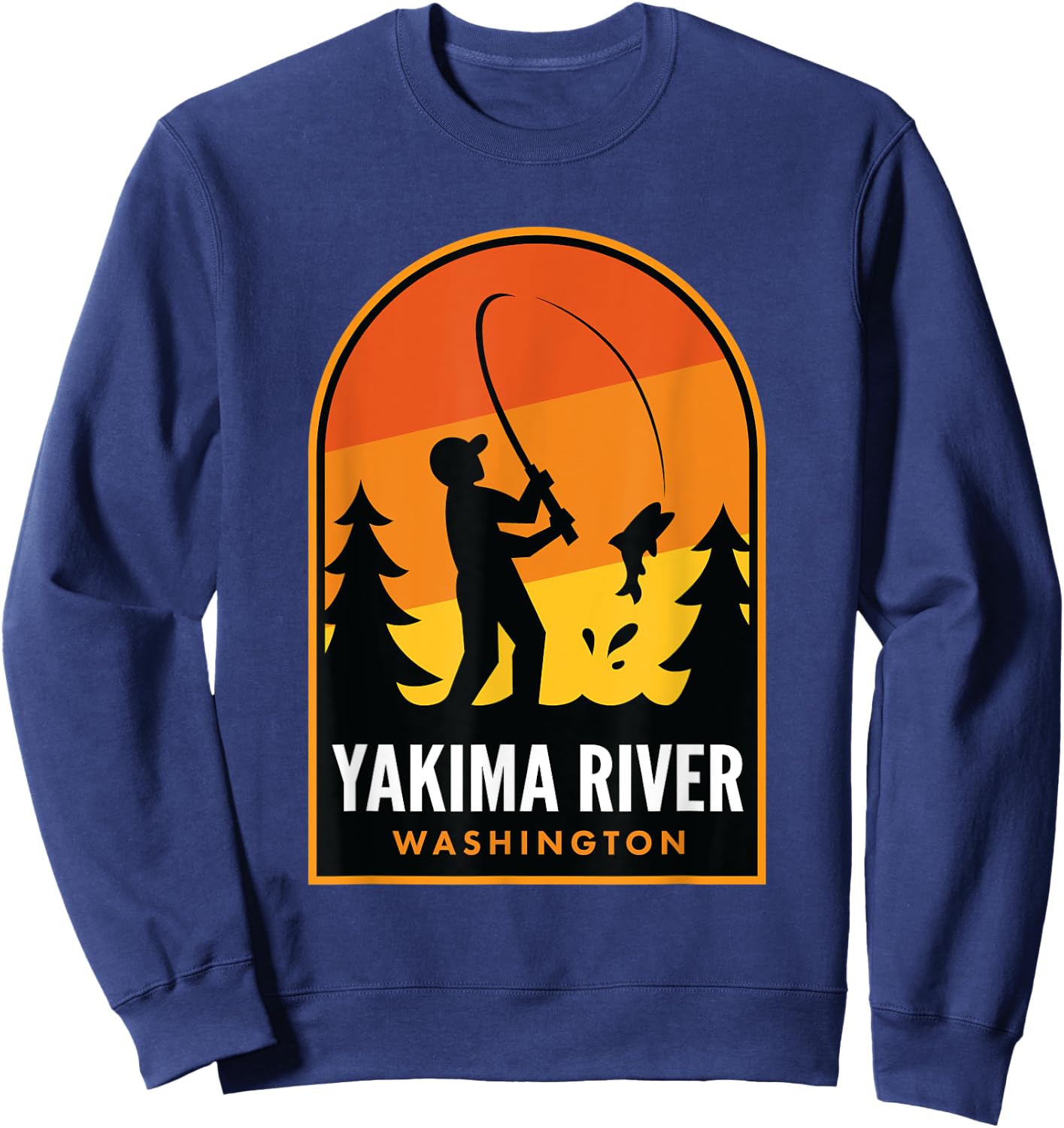 Yakima River Washington Fishing Sweatshirt - Sweatshirt | Navy
