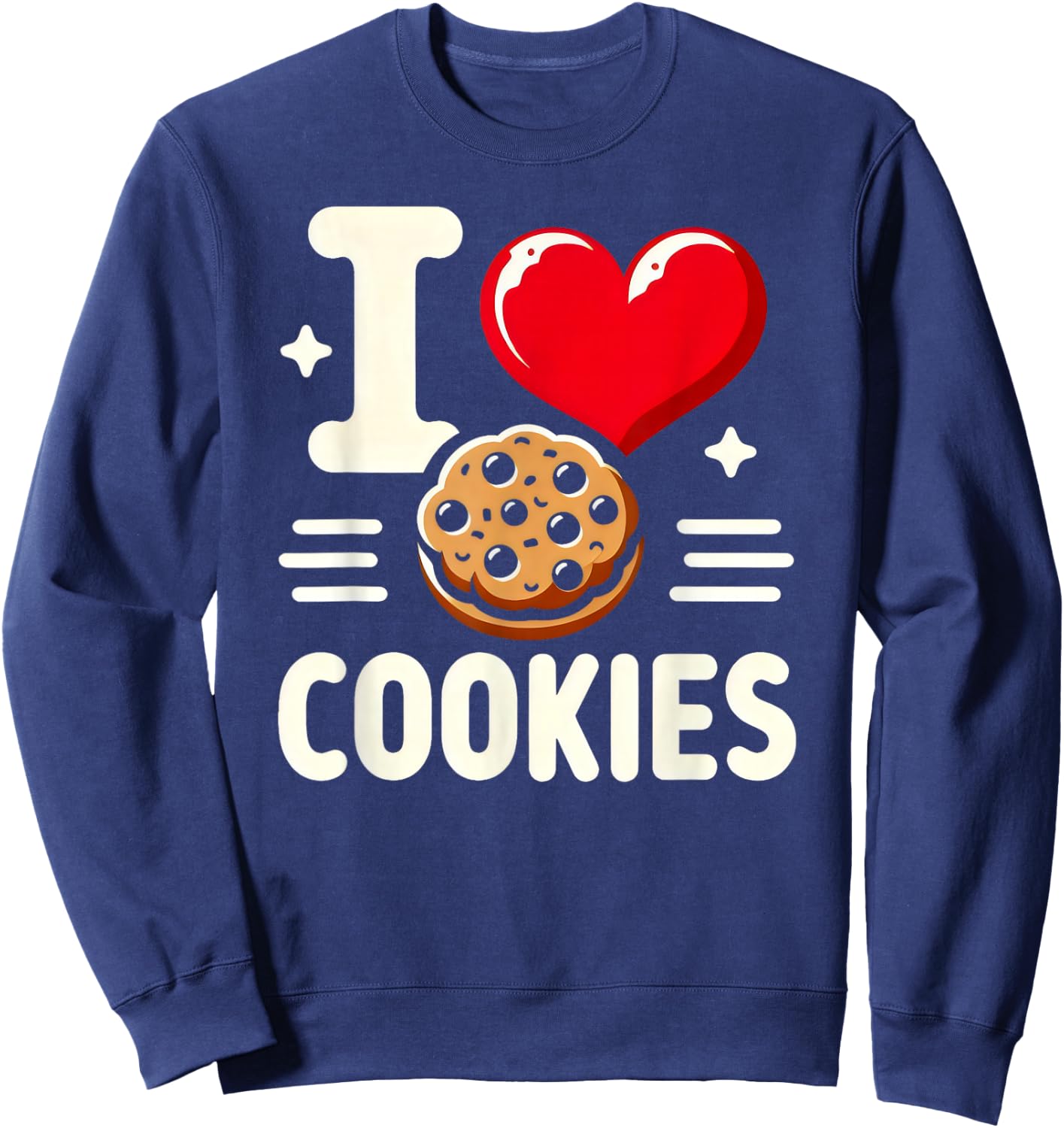 Cookie Lover Fun Cookie-Theme Sweatshirt - Sweatshirt | Navy