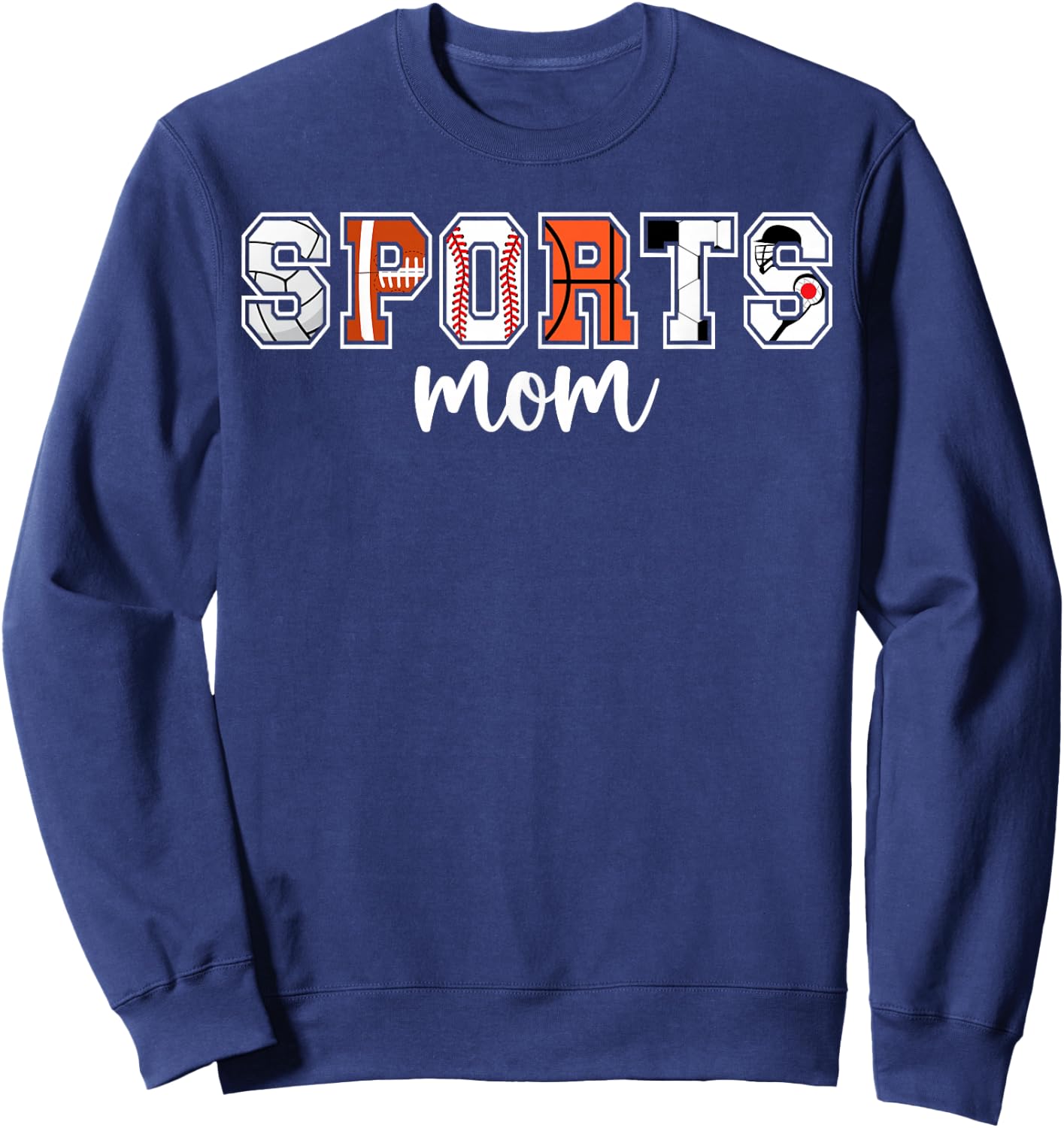Sports Mom Sports Mama Sport Mom Sports Mother Sweatshirt - Sweatshirt | Navy