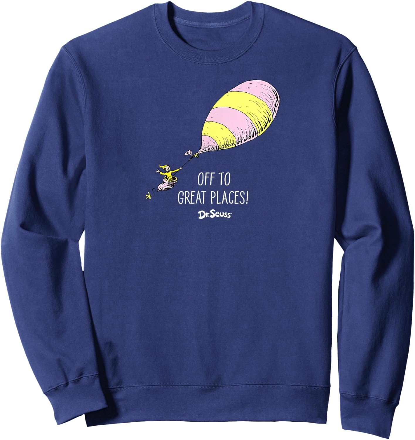 Dr. Seuss Oh the Places, Off to Great Places Sweatshirt - Sweatshirt | Navy