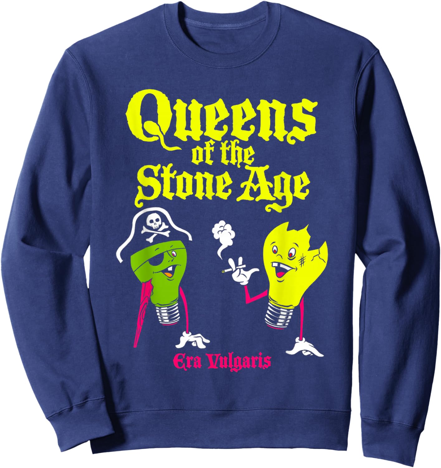 Official Queens Of The Stone Age Era Vulgaris , Black, S Sweatshirt - Sweatshirt | Navy