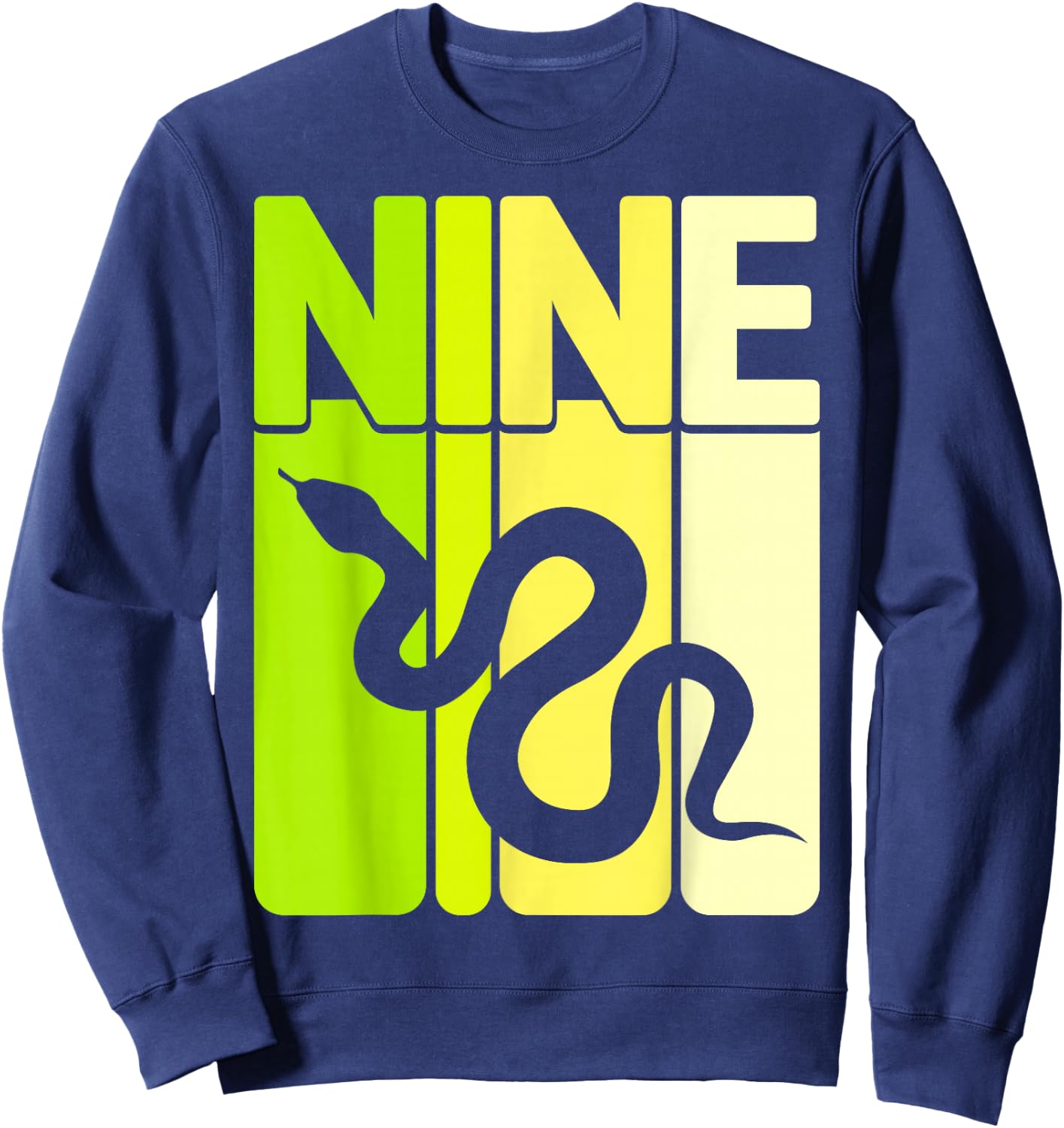 9th Birthday Party Reptile Snake Lover Nine Year Old Kids Sweatshirt - Sweatshirt | Navy
