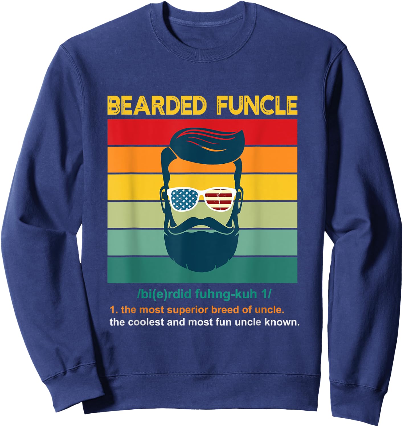 Bearded Funcle, uncle gift Sweatshirt - Sweatshirt | Navy