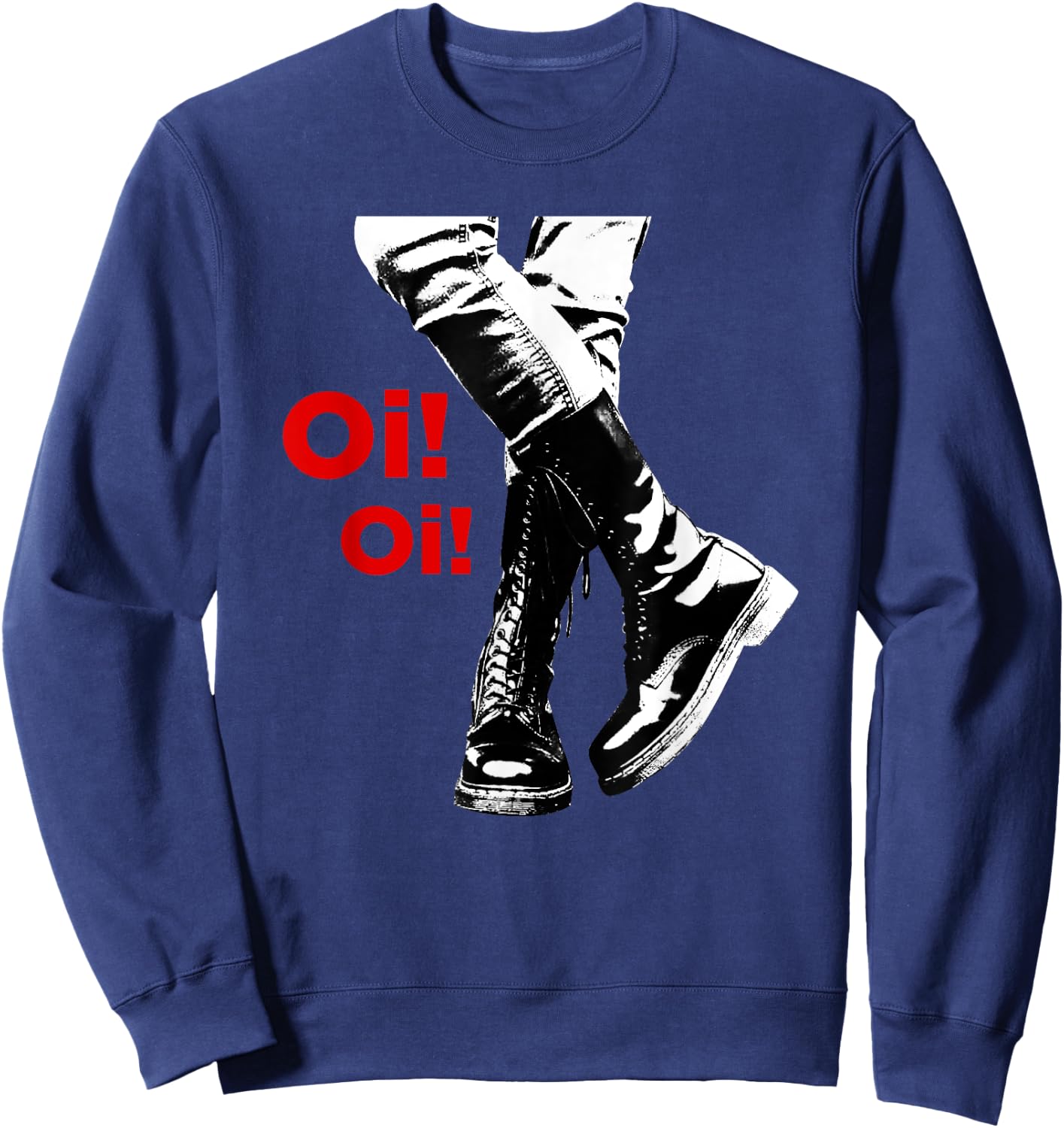 "Oi Oi" Skinhead, Ska, Street Punk, Hardcore Punk Sweatshirt - Sweatshirt | Navy