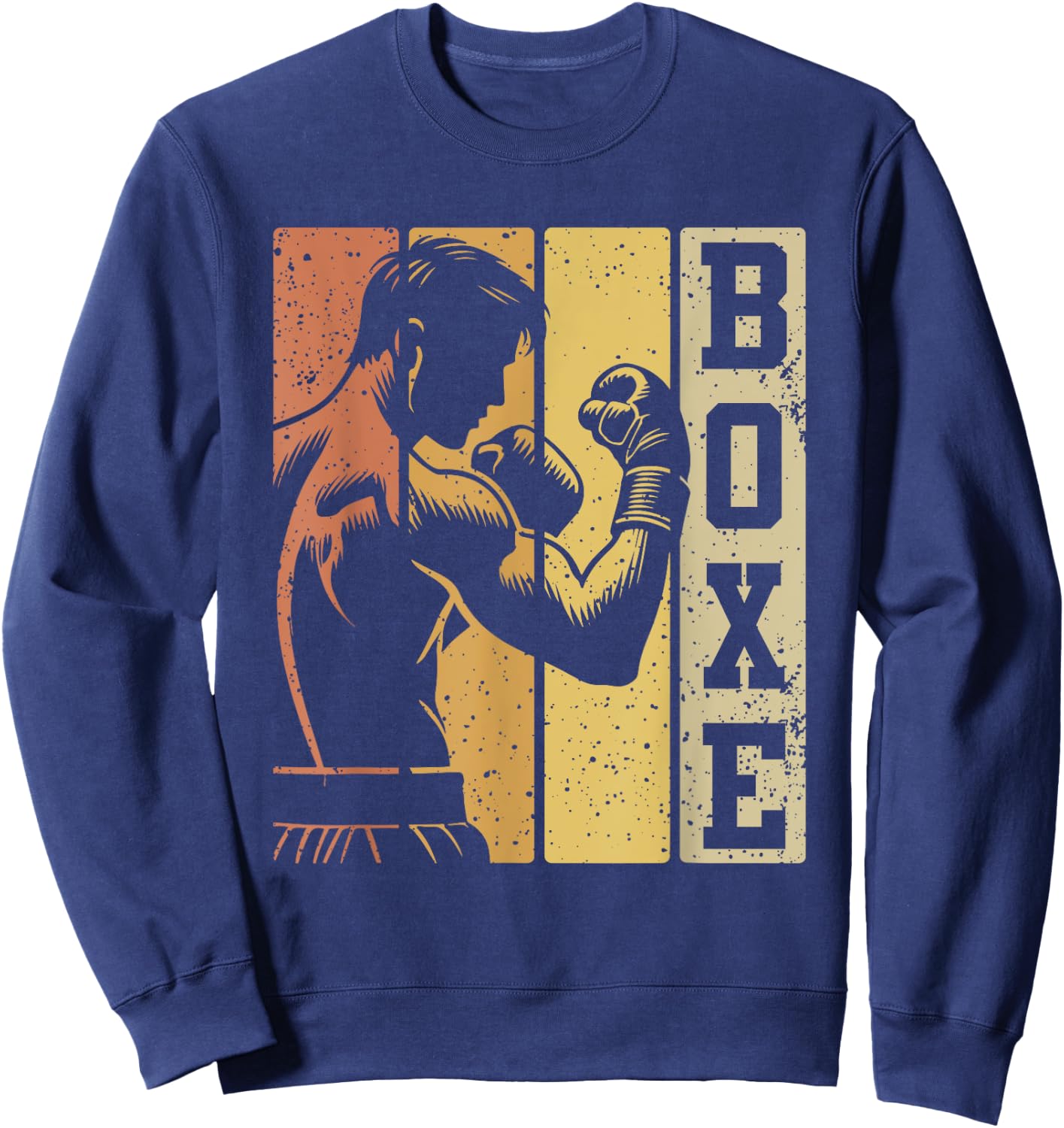 Men's Funny Boxing Funny Idea Boxing , Black, S Sweatshirt - Sweatshirt | Navy