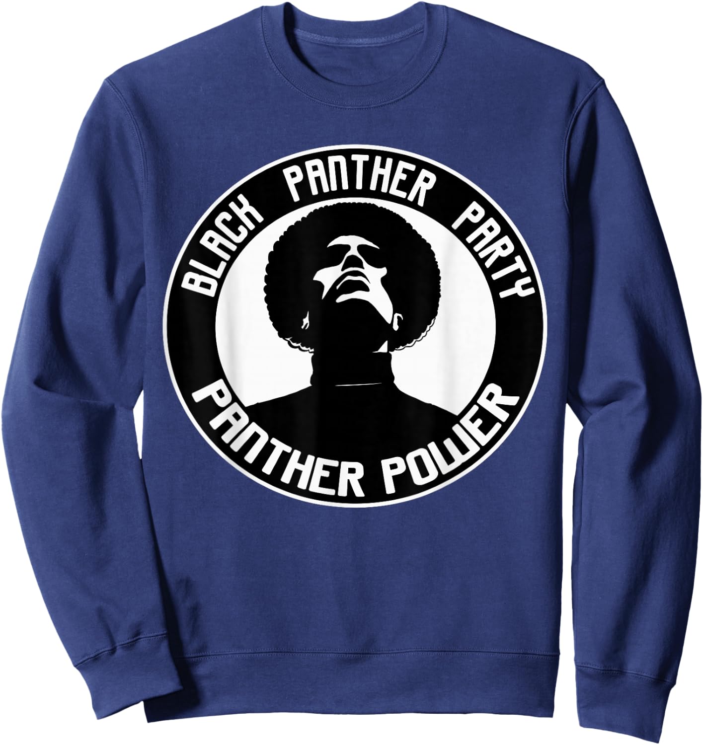 Black Power Panther Party Logo Oakland 1966 Afro Vintage Sweatshirt - Sweatshirt | Navy