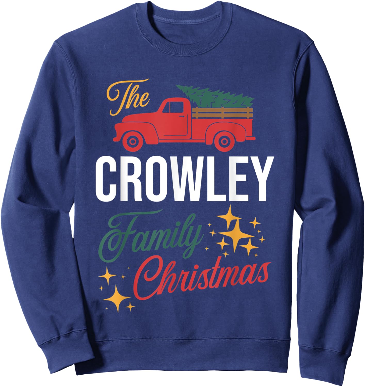 The Crowley Family Christmas Matching Pajamas Group Gift Sweatshirt - Sweatshirt | Navy