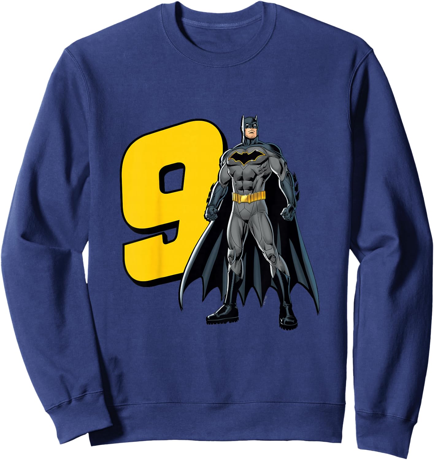 Kids Batman Super Hero 9th Birthday Sweatshirt - Sweatshirt | Navy