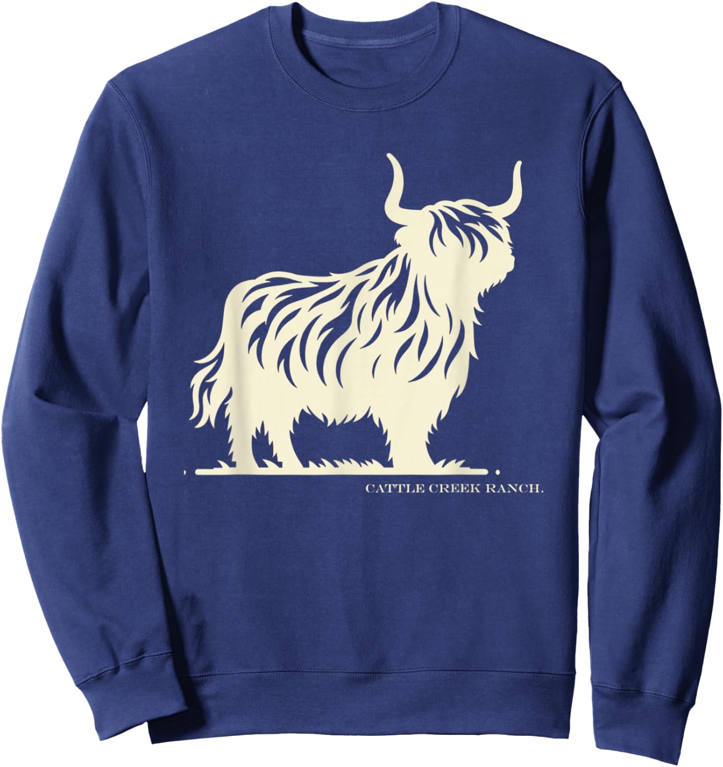 Cattle Creek Highland Cow Sweatshirt - Sweatshirt | Navy