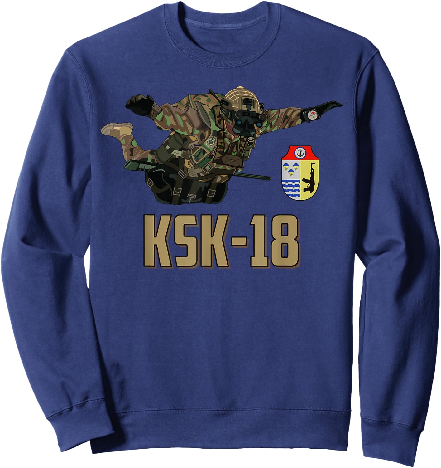 KSK-18 Kampfschwimmerkommando DDR DDR Militär Kampfschwimmer Sweatshirt - Sweatshirt | Navy