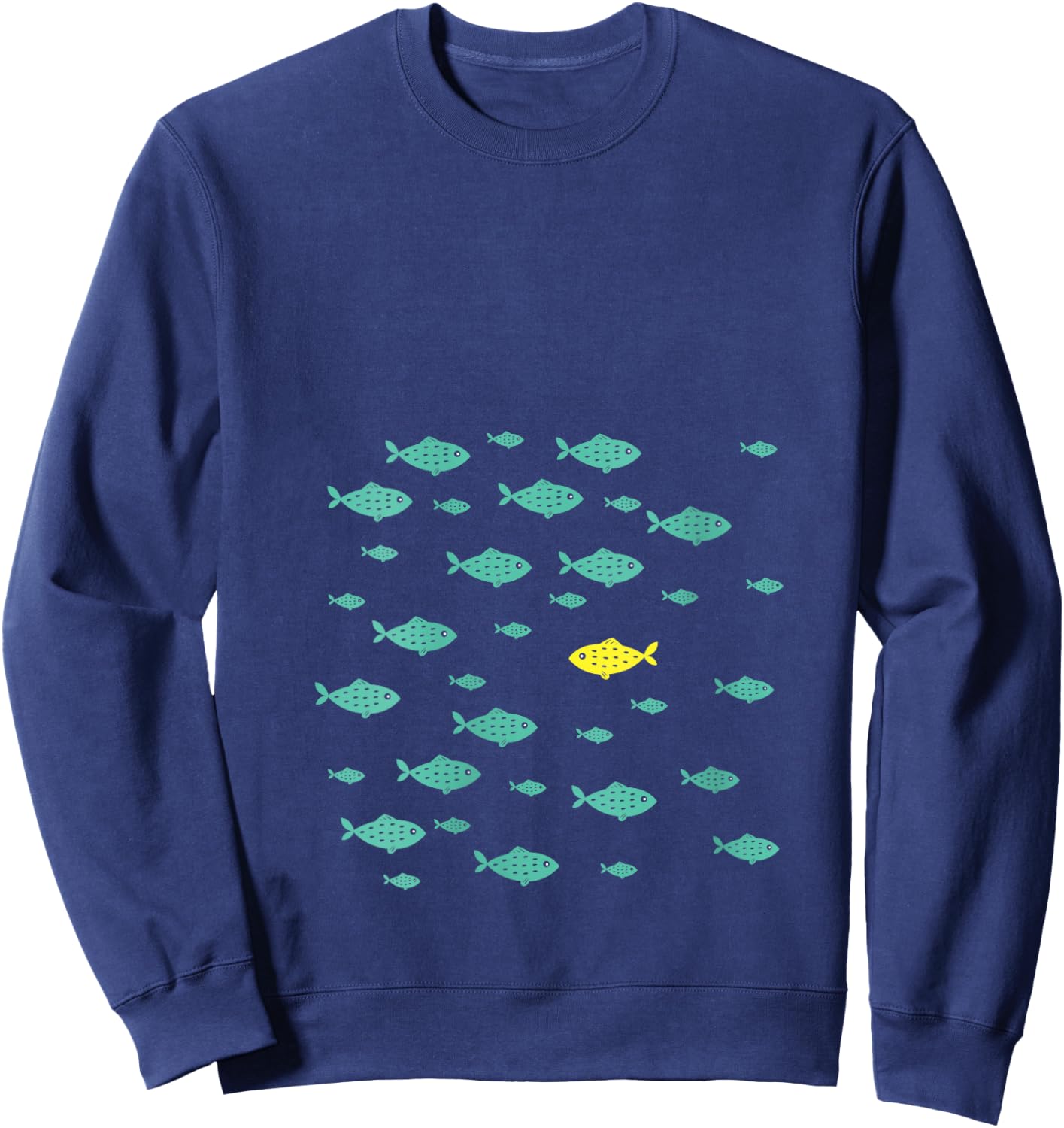 Women's Swimming Against The Current Motivational Inspiration Gift V-Neck Sweatshirt - Sweatshirt | Navy
