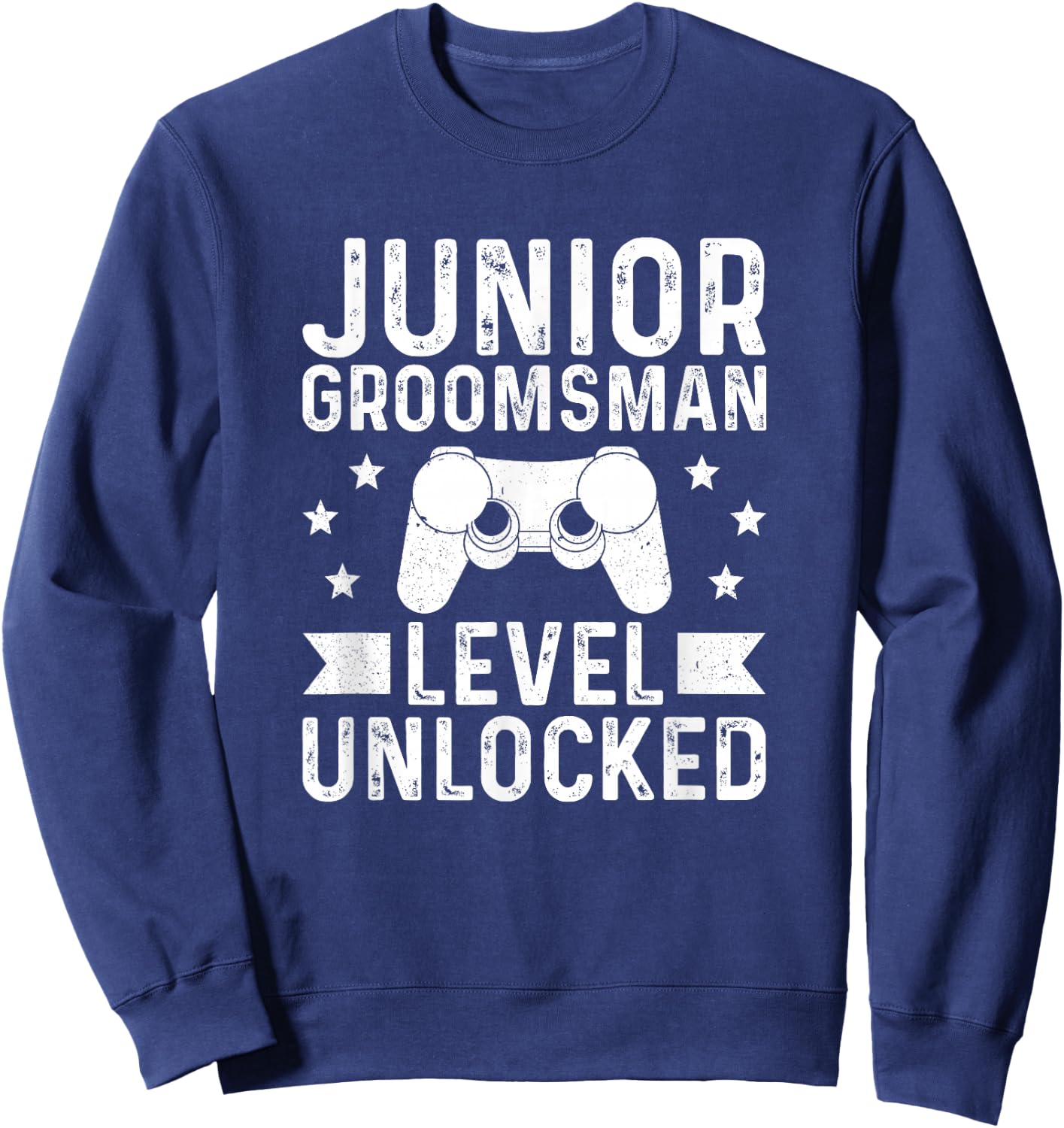 Junior Groomsman Level Unlocked Wedding Junior Groomsmen Sweatshirt - Sweatshirt | Navy