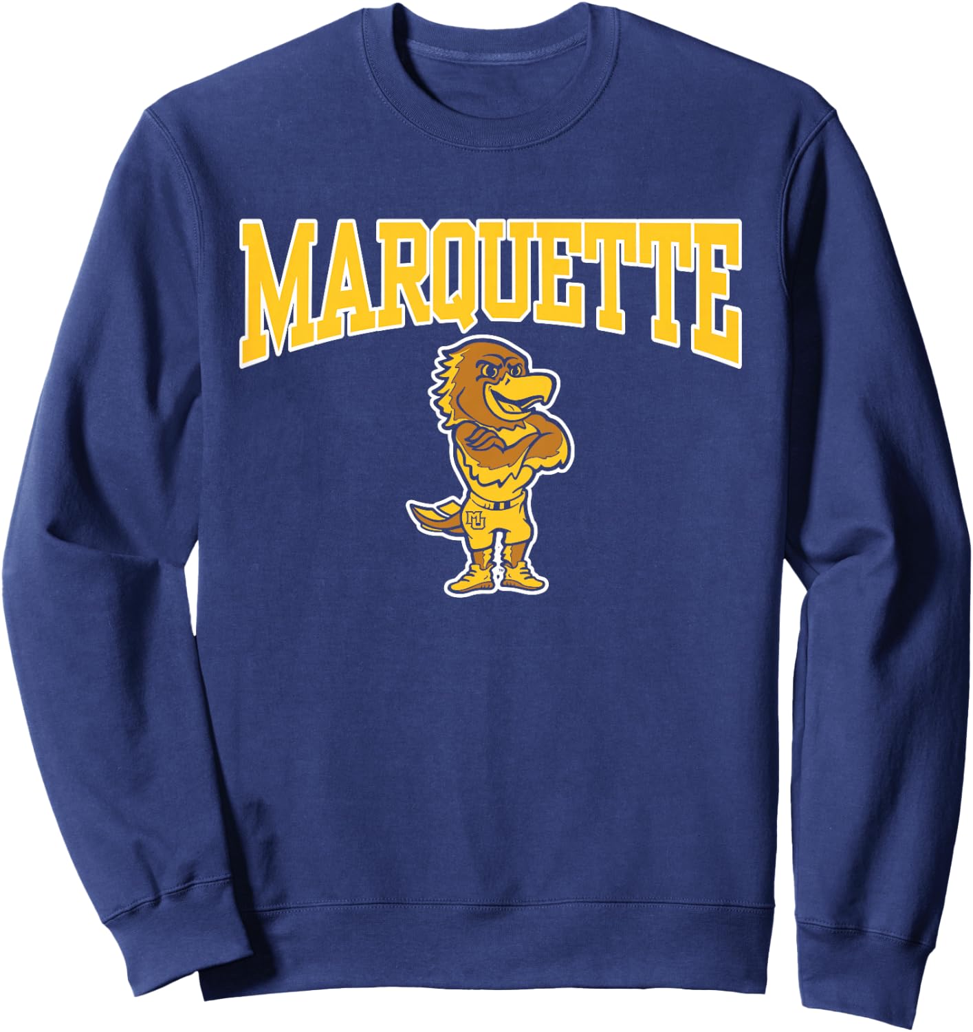 Kids Marquette Golden Eagles Kids Mascot Navy Officially Licensed Sweatshirt - Sweatshirt | Navy