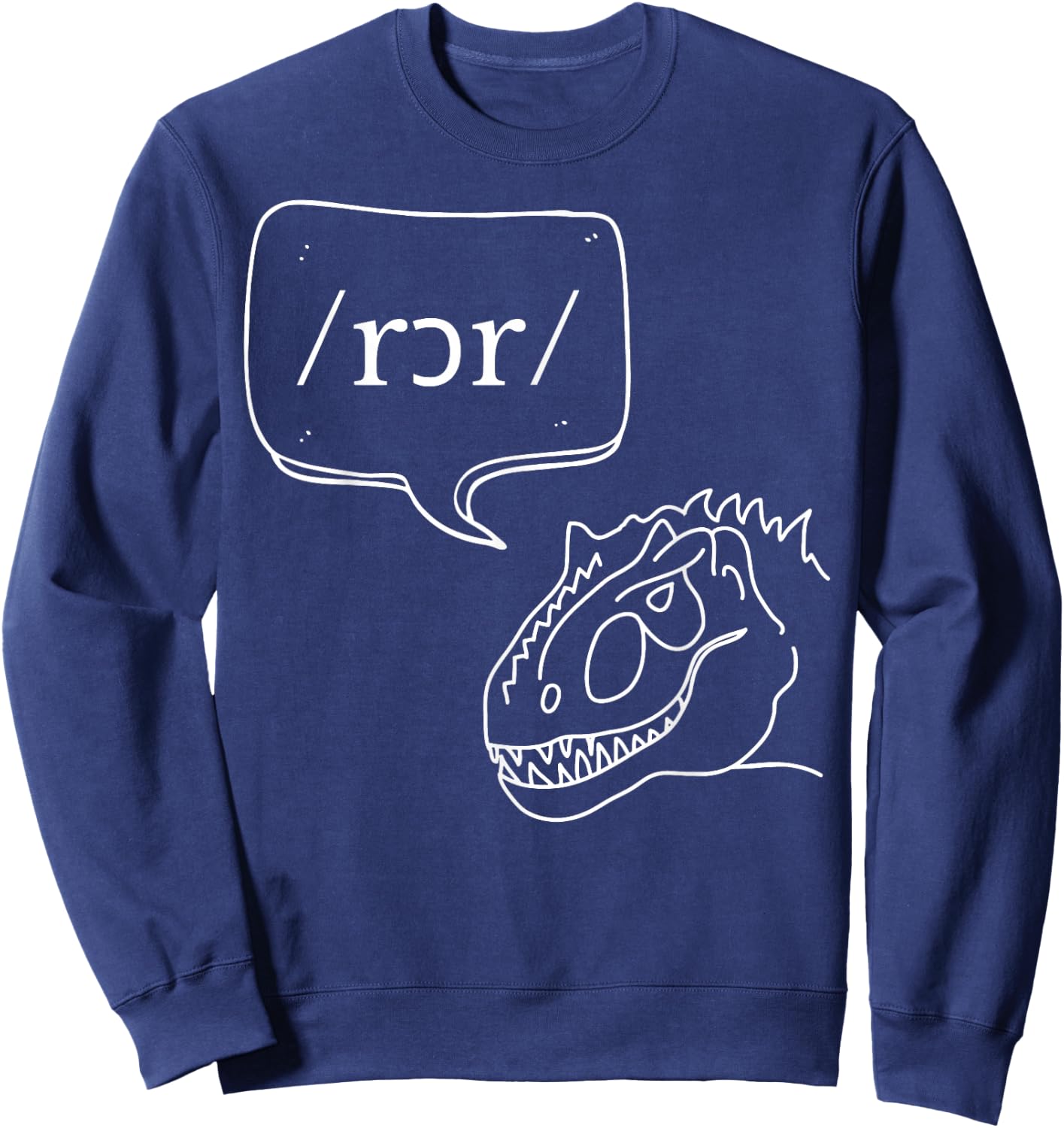 Dinosaur Phonetics SLP International Phonetic Alphabet IPA Sweatshirt - Sweatshirt | Navy
