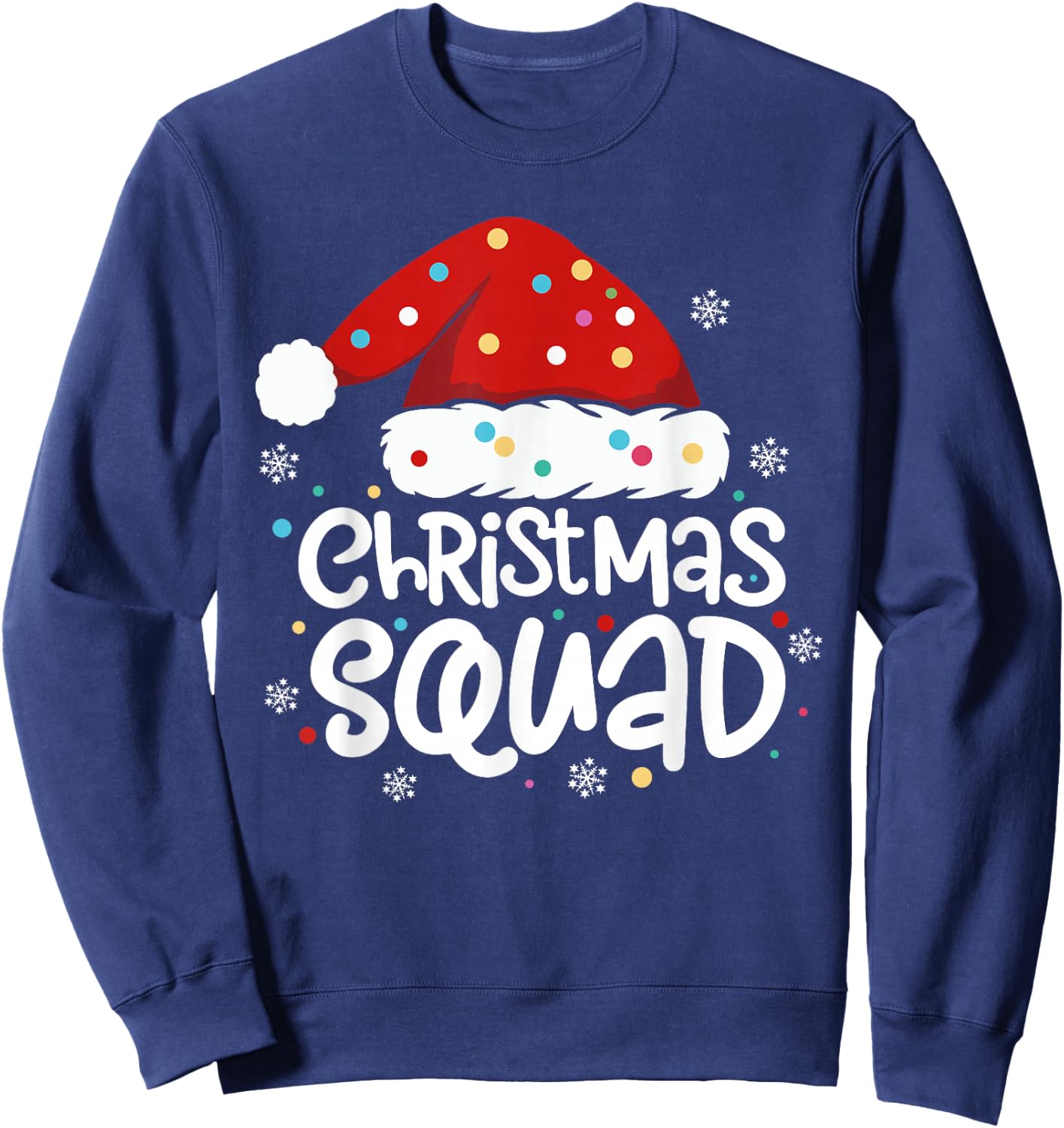 Christmas Squad Family Group Matching Christmas Party Pajama Sweatshirt - Sweatshirt | Navy