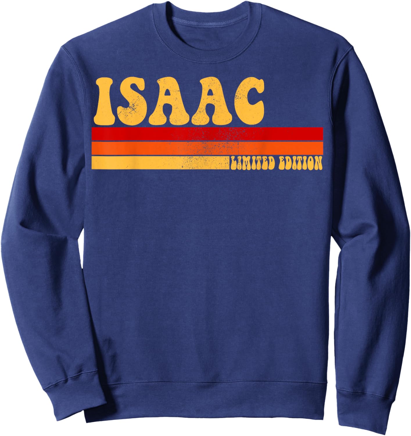 ISAAC Name Personalized Idea Men Retro Vintage ISAAC Sweatshirt - Sweatshirt | Navy