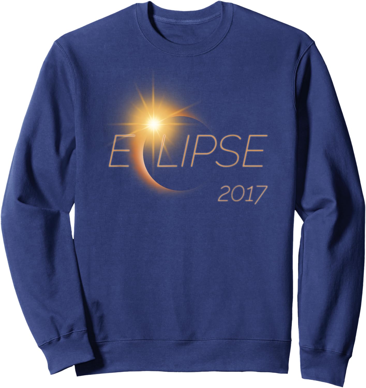 Beautiful Solar Eclipse 2017 Graphic Sweatshirt - Sweatshirt | Navy