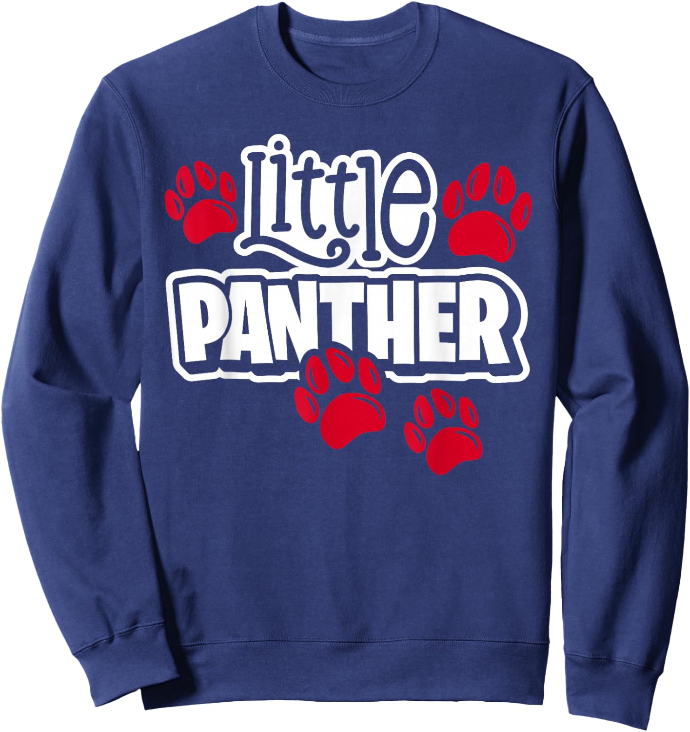 Little Panthers for Kids, Panthers School Sports Name Sweatshirt - Sweatshirt | Navy