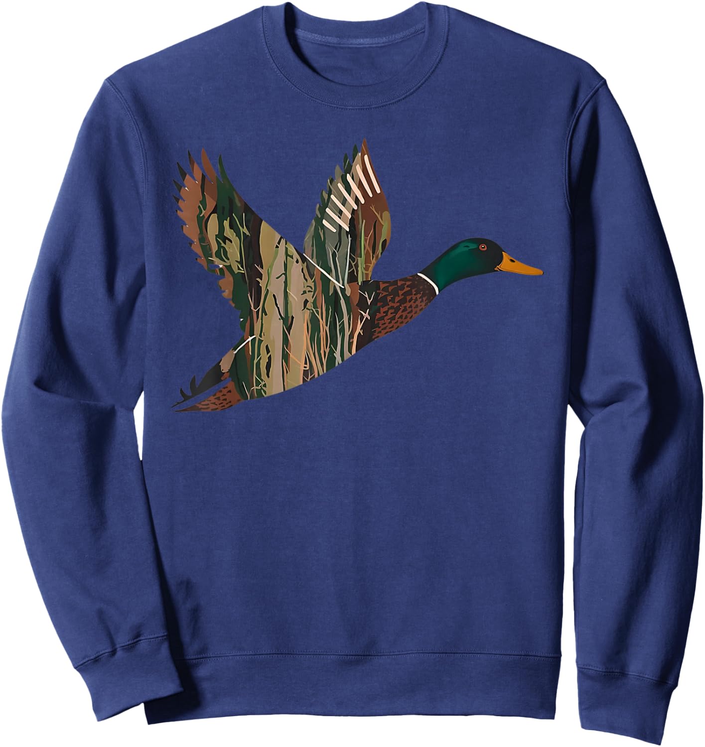 Southern Duck Camo Hunting Gifts Men Waterfowl Hunter Sweatshirt - Sweatshirt | Navy
