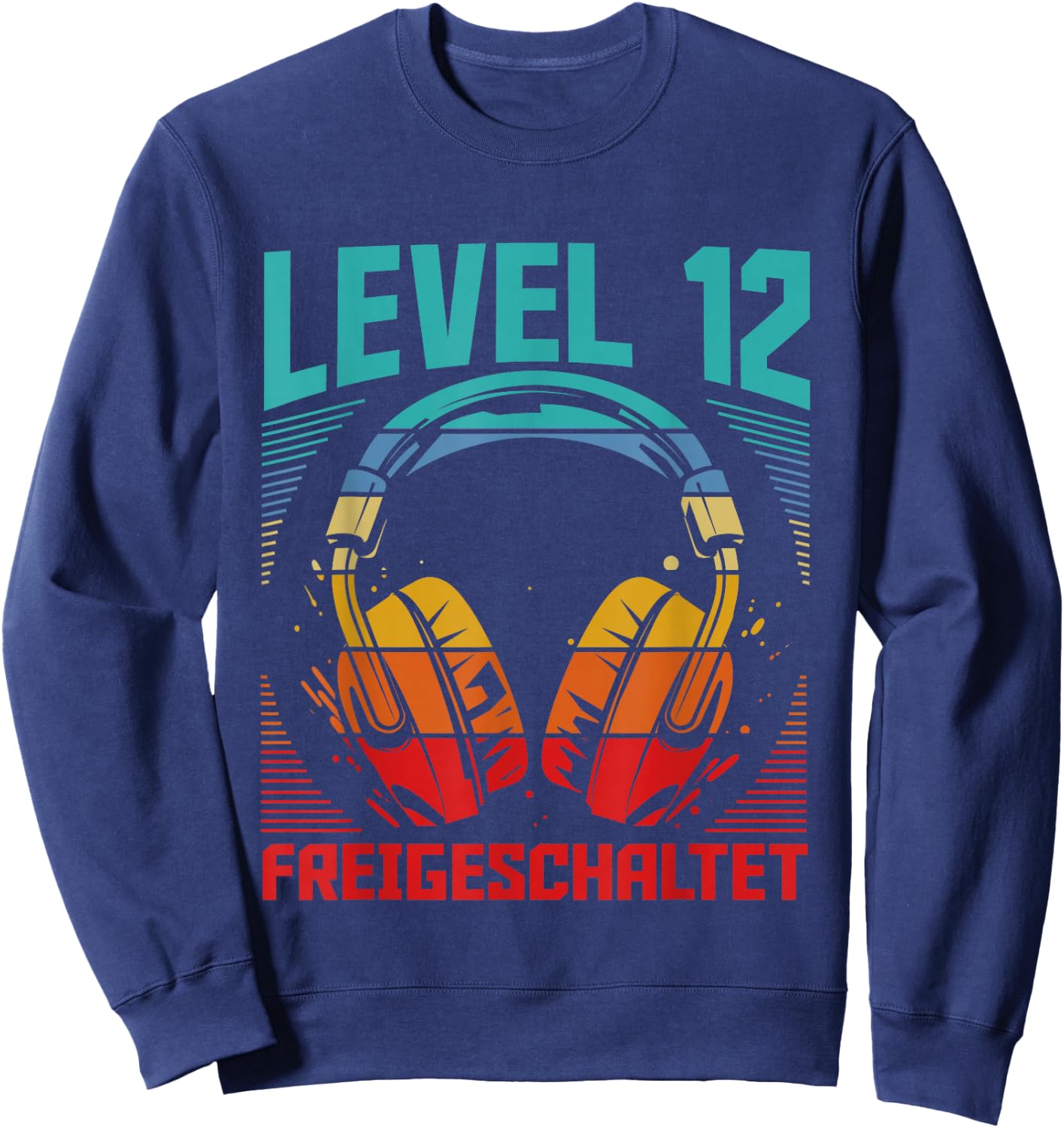 12th Birthday Boys Video Gamer Level 12 Unlocked Boys , black Sweatshirt - Sweatshirt | Navy