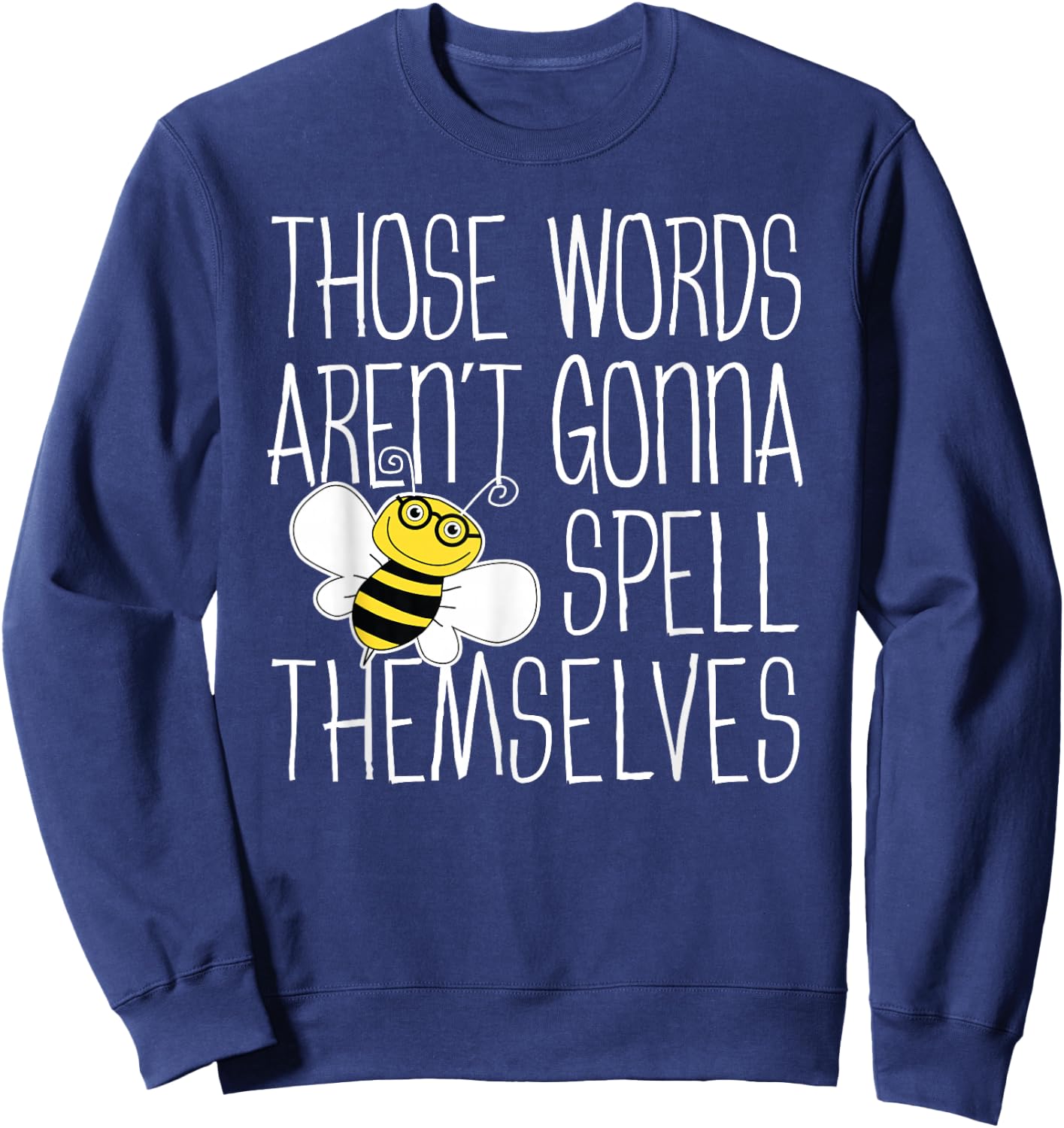 Cute Spelling Bee Design For Competitive Word Loving Kids Sweatshirt - Sweatshirt | Navy
