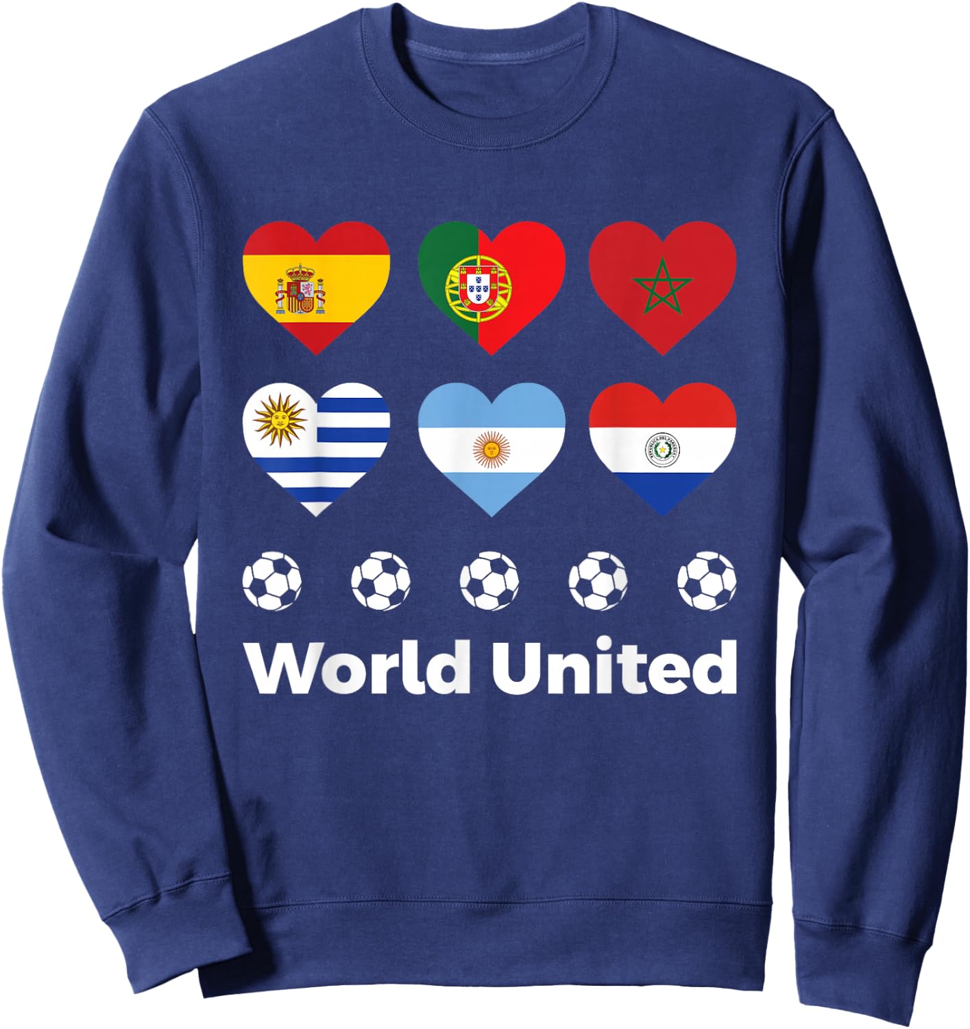 Soccer Football Tournament World United 2030 Love Sports Sweatshirt - Sweatshirt | Navy