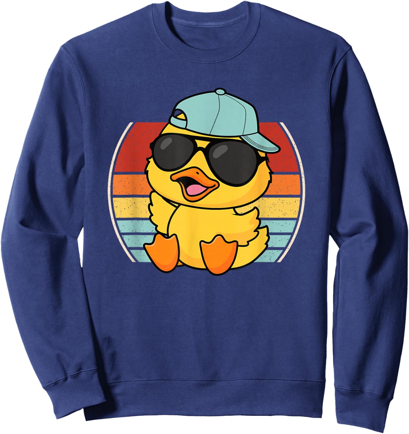 Cool Duck Retro Duck Lover Men Women Boys Girls Kids Sweatshirt - Sweatshirt | Navy