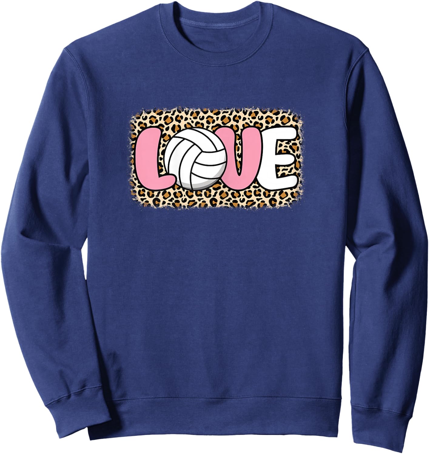Love Volleyball Cute Volleyball Player Women Girls Sweatshirt - Sweatshirt | Navy