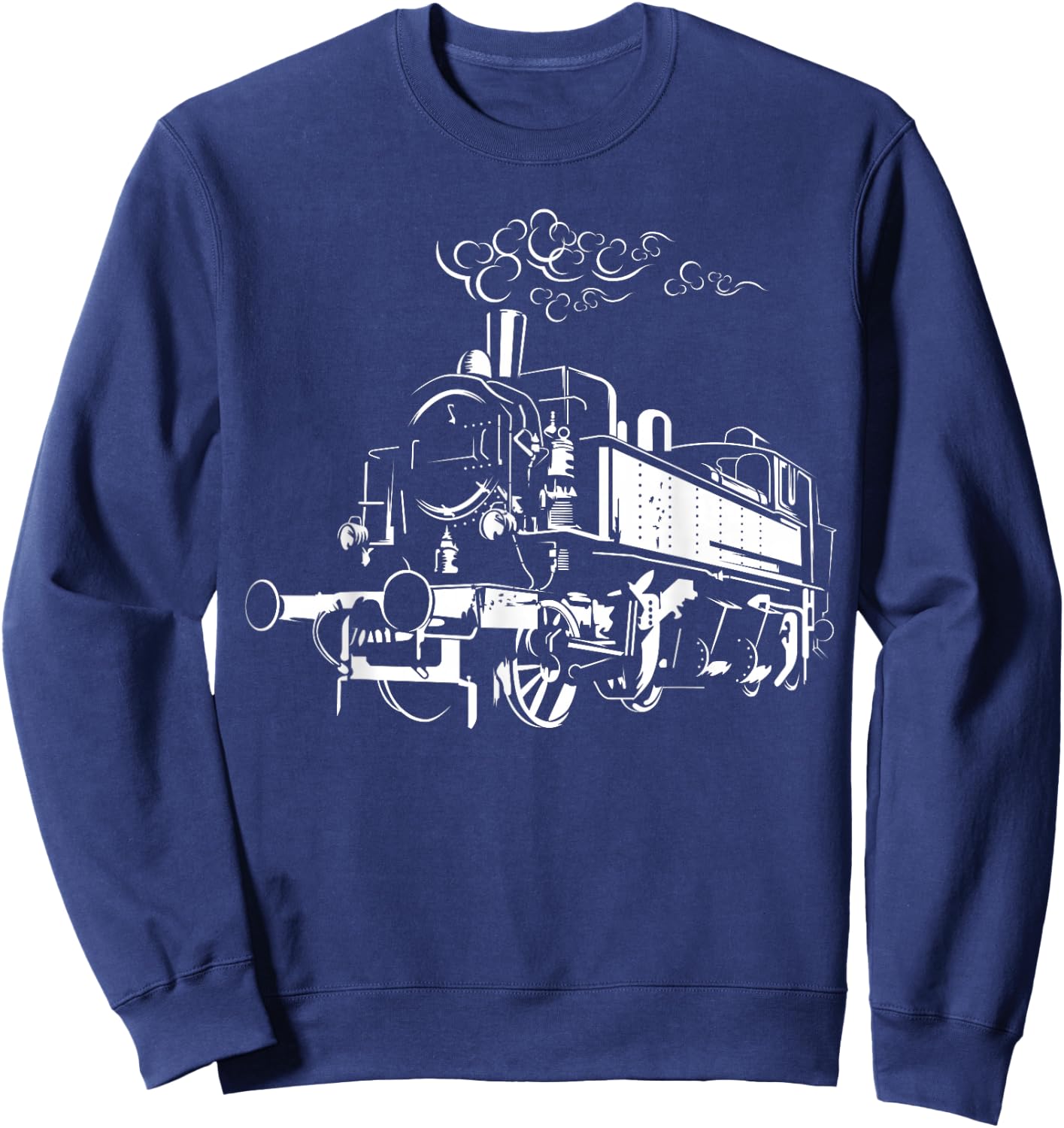 alte Retro Eisenbahn Lokomotive sächsische Bahn Dampflok Sweatshirt - Sweatshirt | Navy
