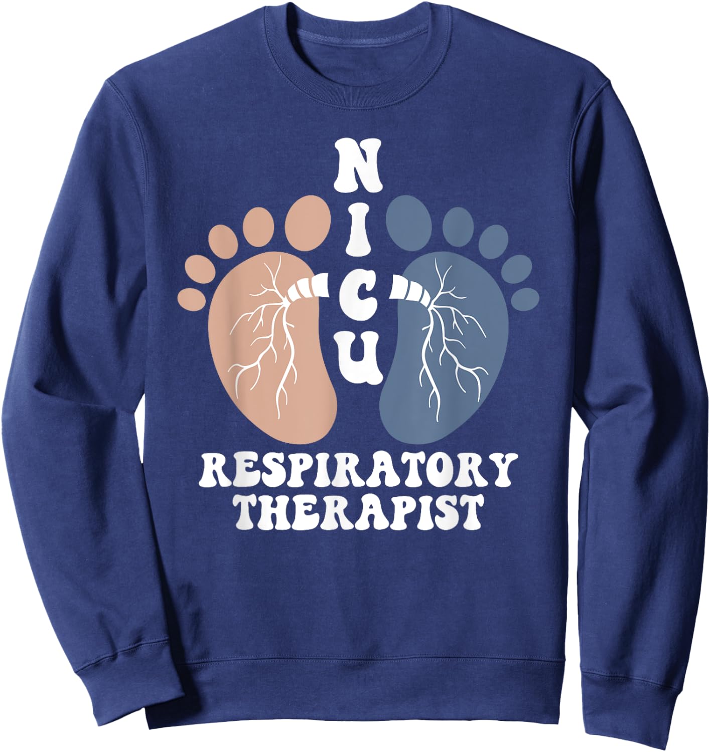 Nicu Respiratory Therapist RrT Care Credential Lung Squad Sweatshirt - Sweatshirt | Navy