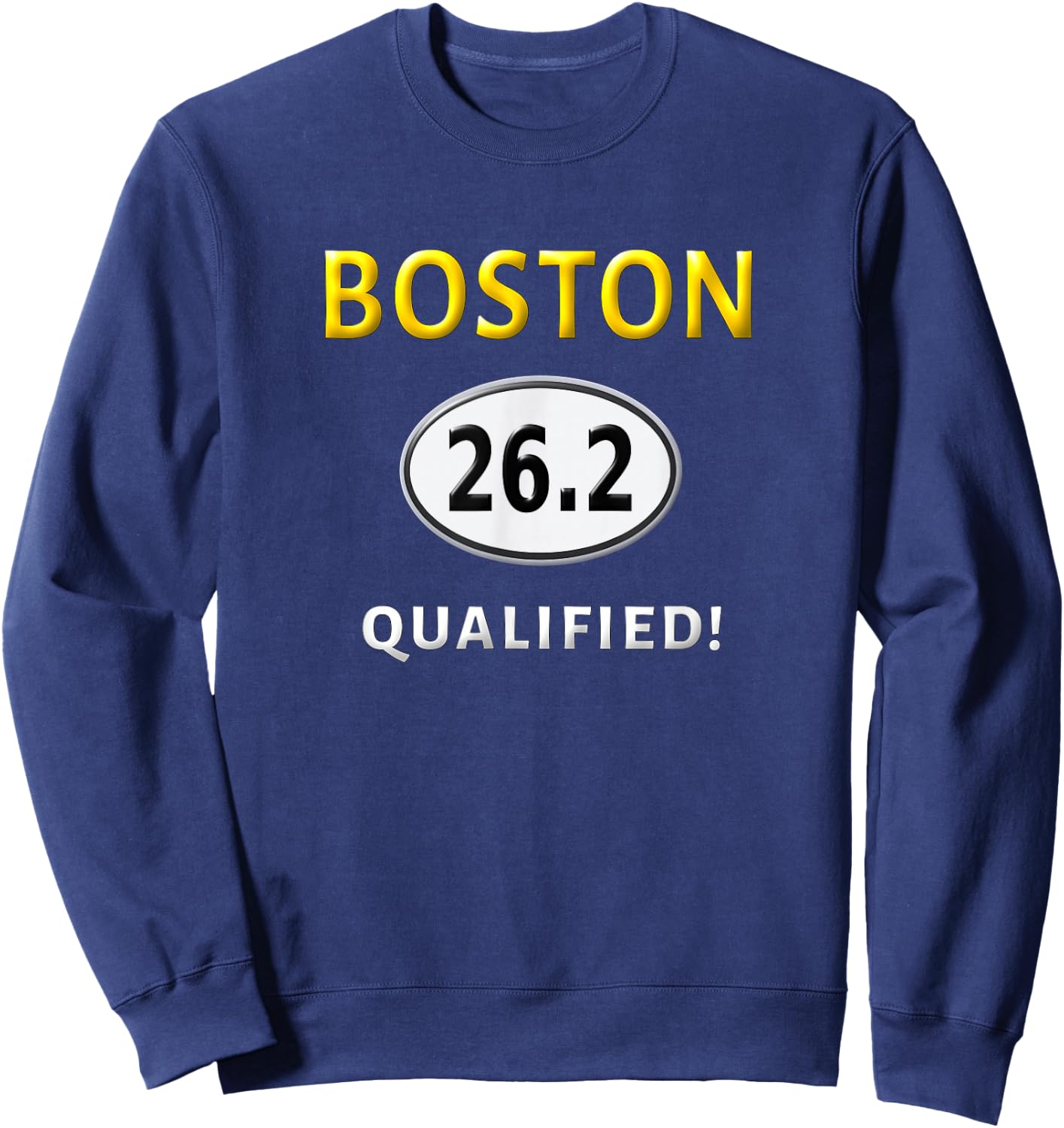 Boston 26.2 Shirt Runner Qualifier Finisher Shirt Sweatshirt - Sweatshirt | Navy
