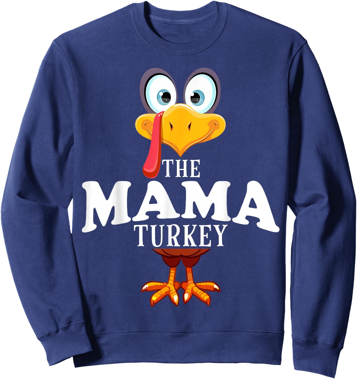 Thanksgiving The Mama Turkey Pajama Sweatshirt - Sweatshirt | Navy