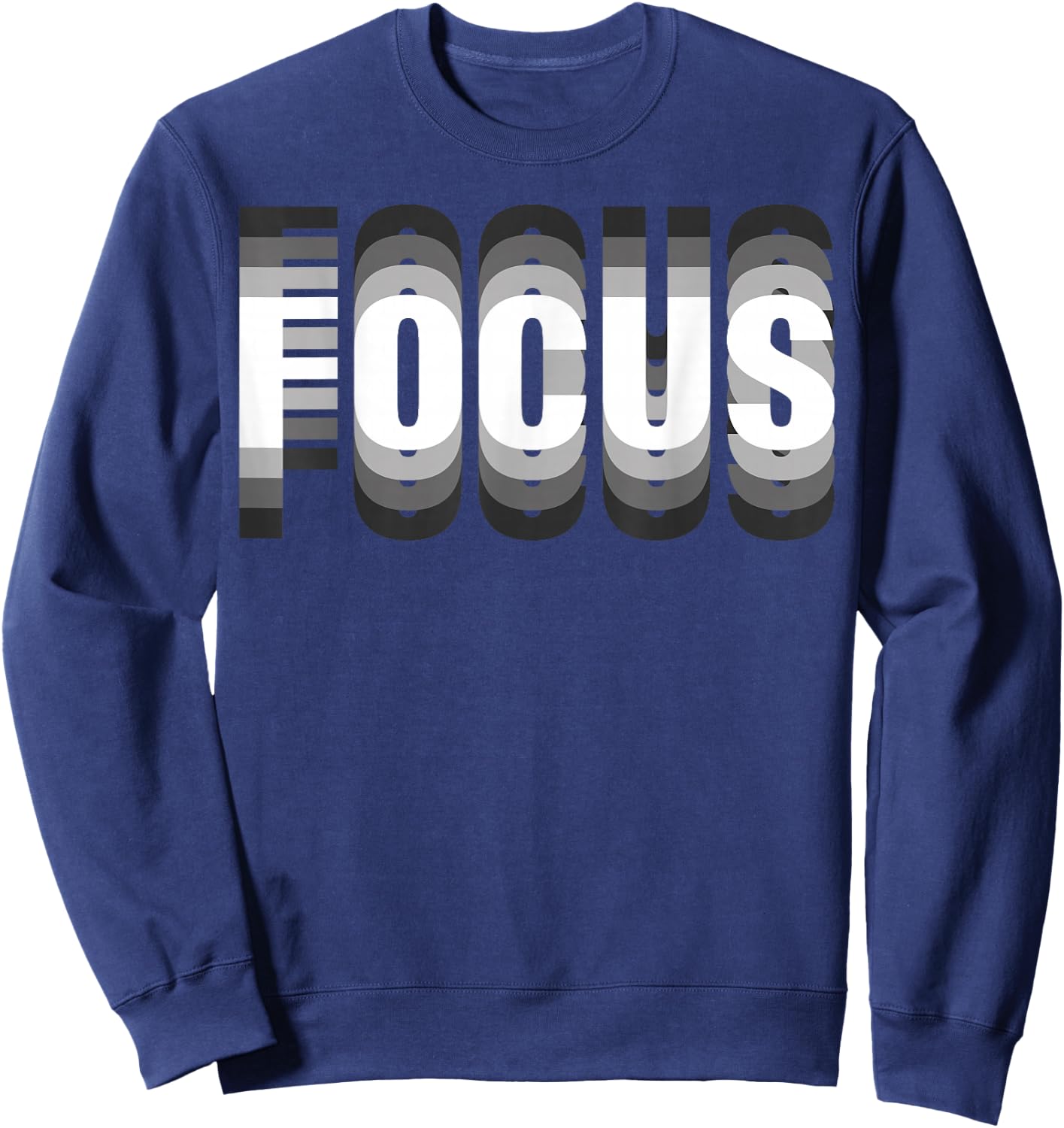Focus Cool Trippy Optical Illusion , black Sweatshirt - Sweatshirt | Navy