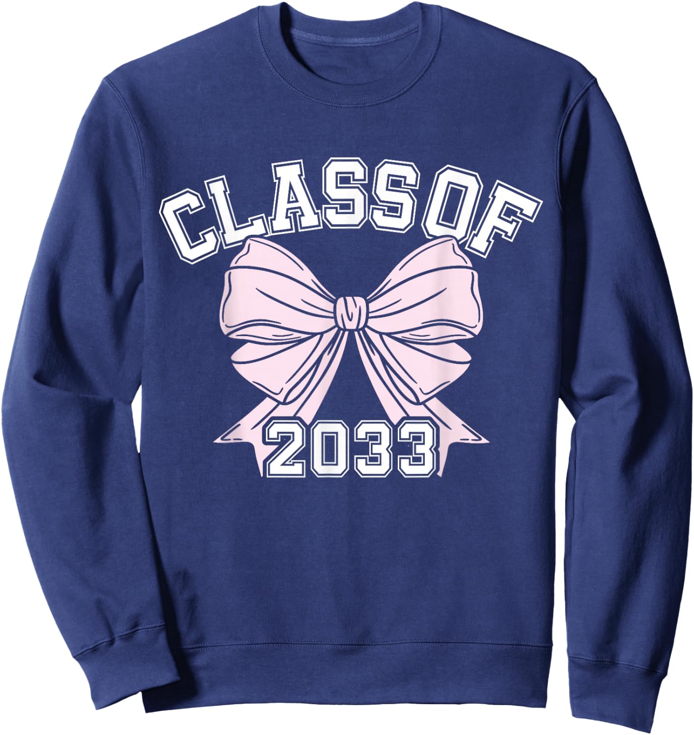 Class Of 2033 Coquette Bow Class Of Sweatshirt - Sweatshirt | Navy
