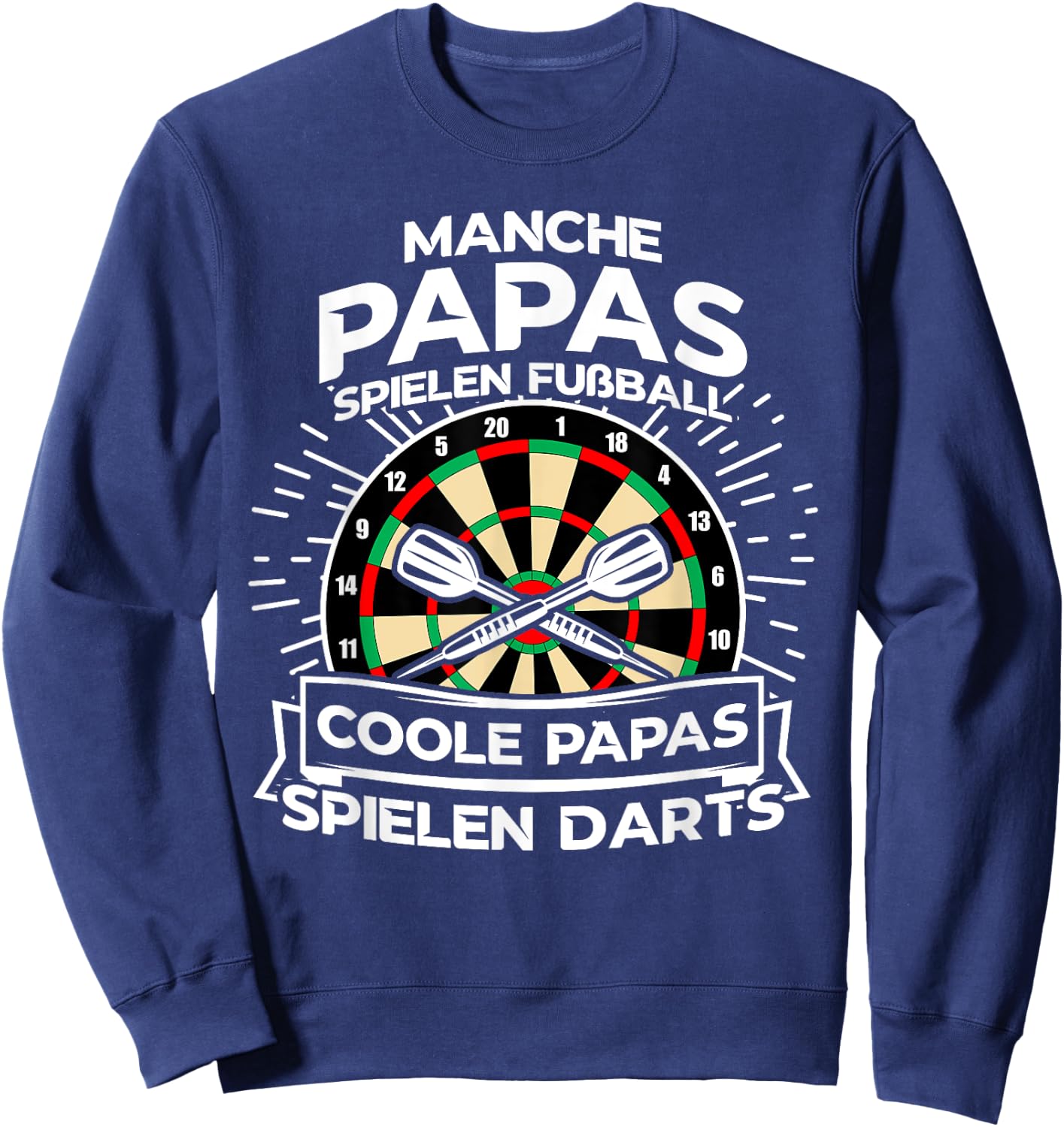 Men's Cool Papas Playing Darts Dart Player Dart , black Sweatshirt - Sweatshirt | Navy