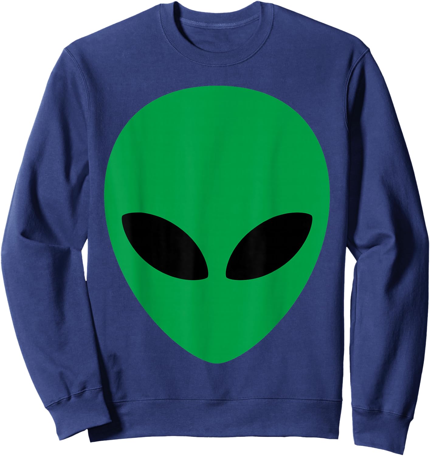 Alien Head Green Alien Grey Shirt Sweatshirt - Sweatshirt | Navy