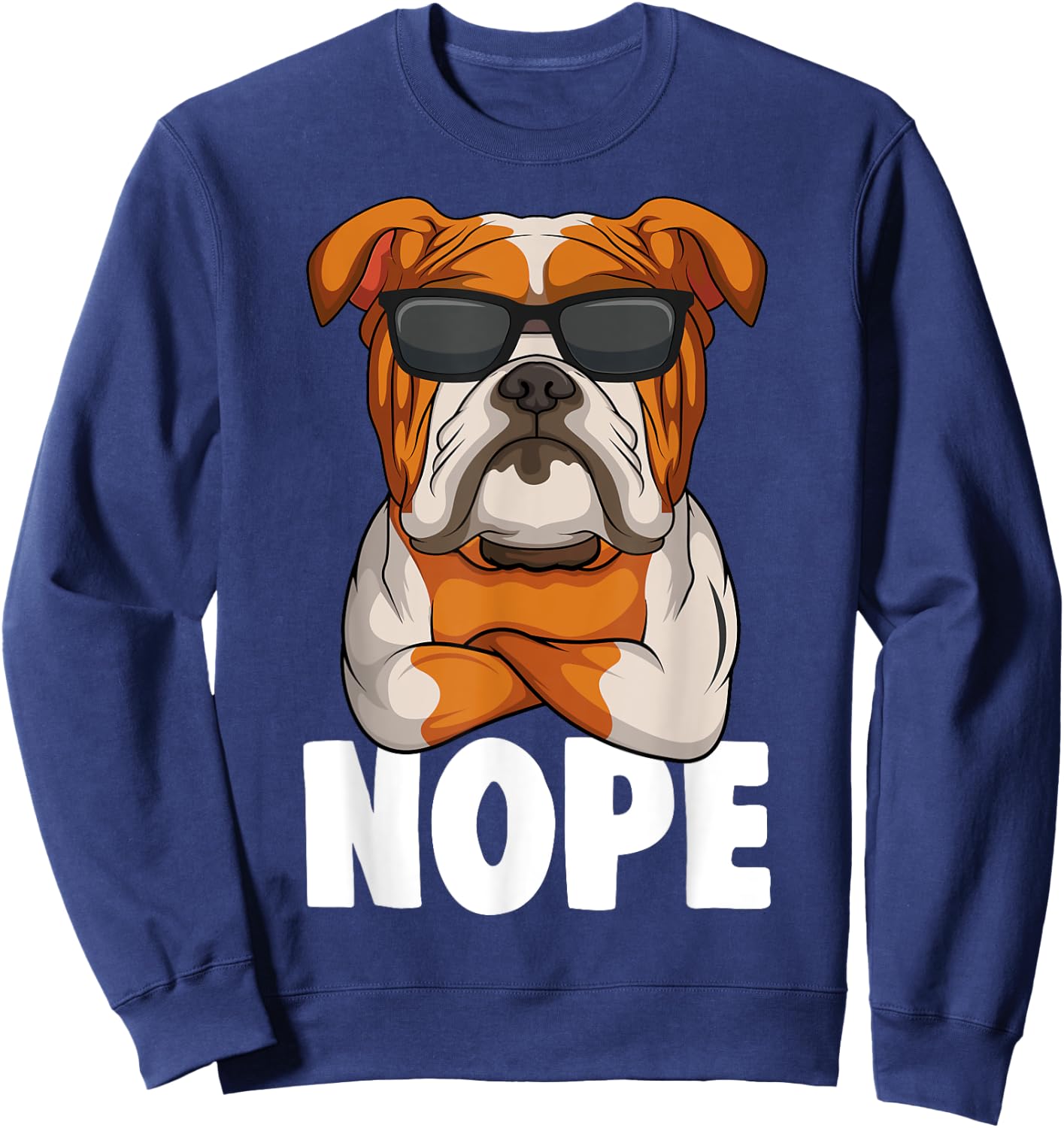English Bulldog Dog Kids Boys Girls Sweatshirt - Sweatshirt | Navy
