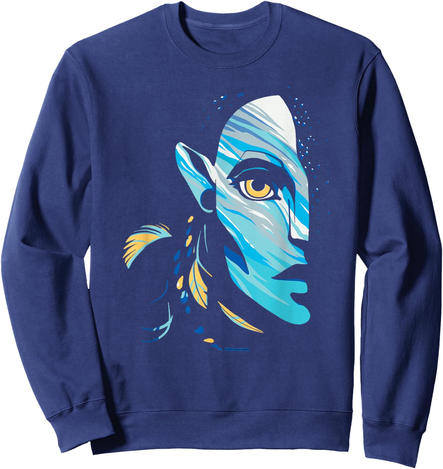 Avatar: The Way of Water Neytiri Na'vi Ocean Half Face , black Sweatshirt - Sweatshirt | Navy