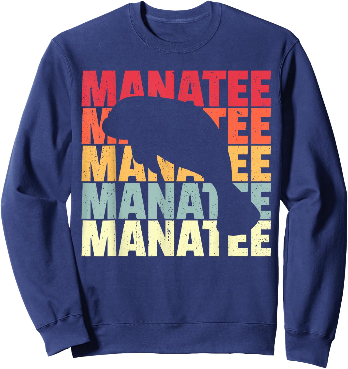Vintage Manatee Sweatshirt - Sweatshirt | Navy