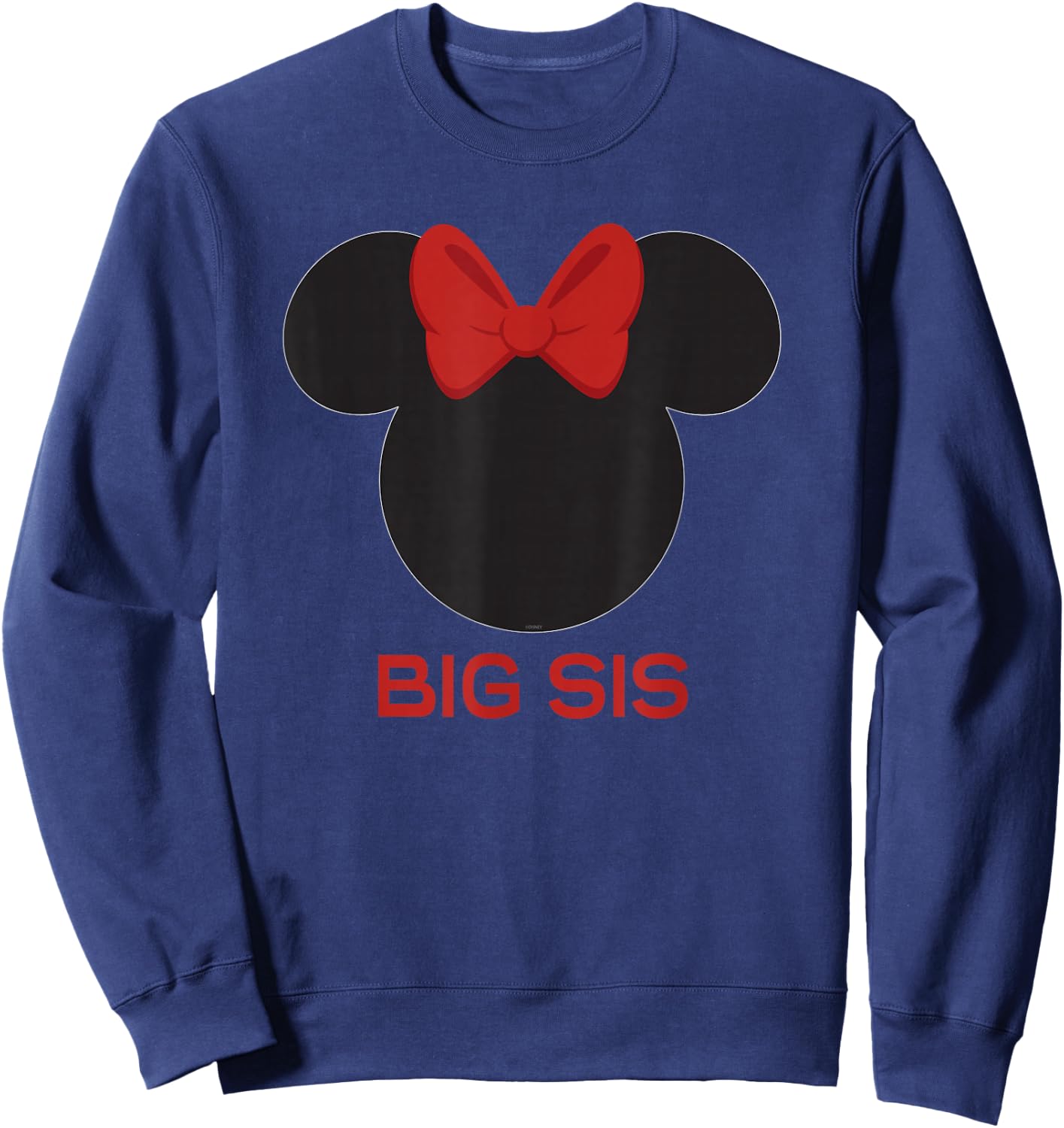 Disney Minnie Mouse Red Bow Icon Big Sis Sister Family Sweatshirt - Sweatshirt | Navy