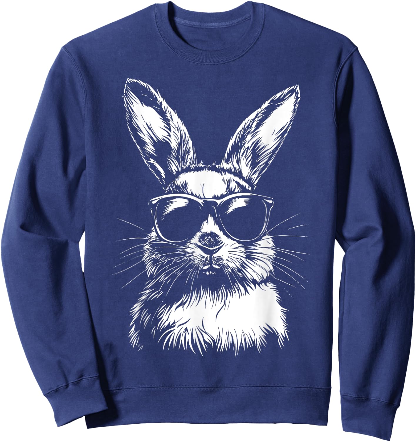 Rabbit Easter Bunny Sunglasses Sweatshirt - Sweatshirt | Navy