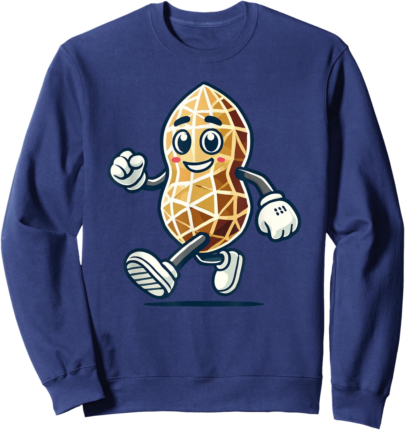 Geometric Art Peanut Peanuts , Black, S Sweatshirt - Sweatshirt | Navy