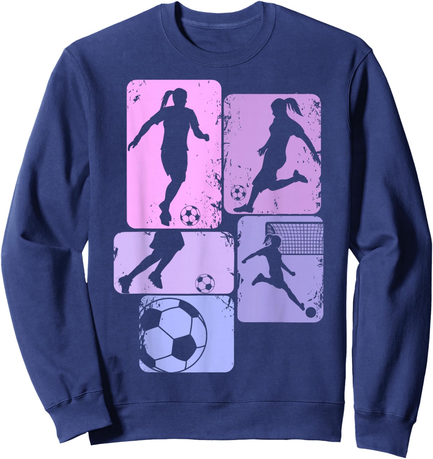 Fußball Mädchen Fußballerin Damen Fußballspielerin Sweatshirt - Sweatshirt | Navy