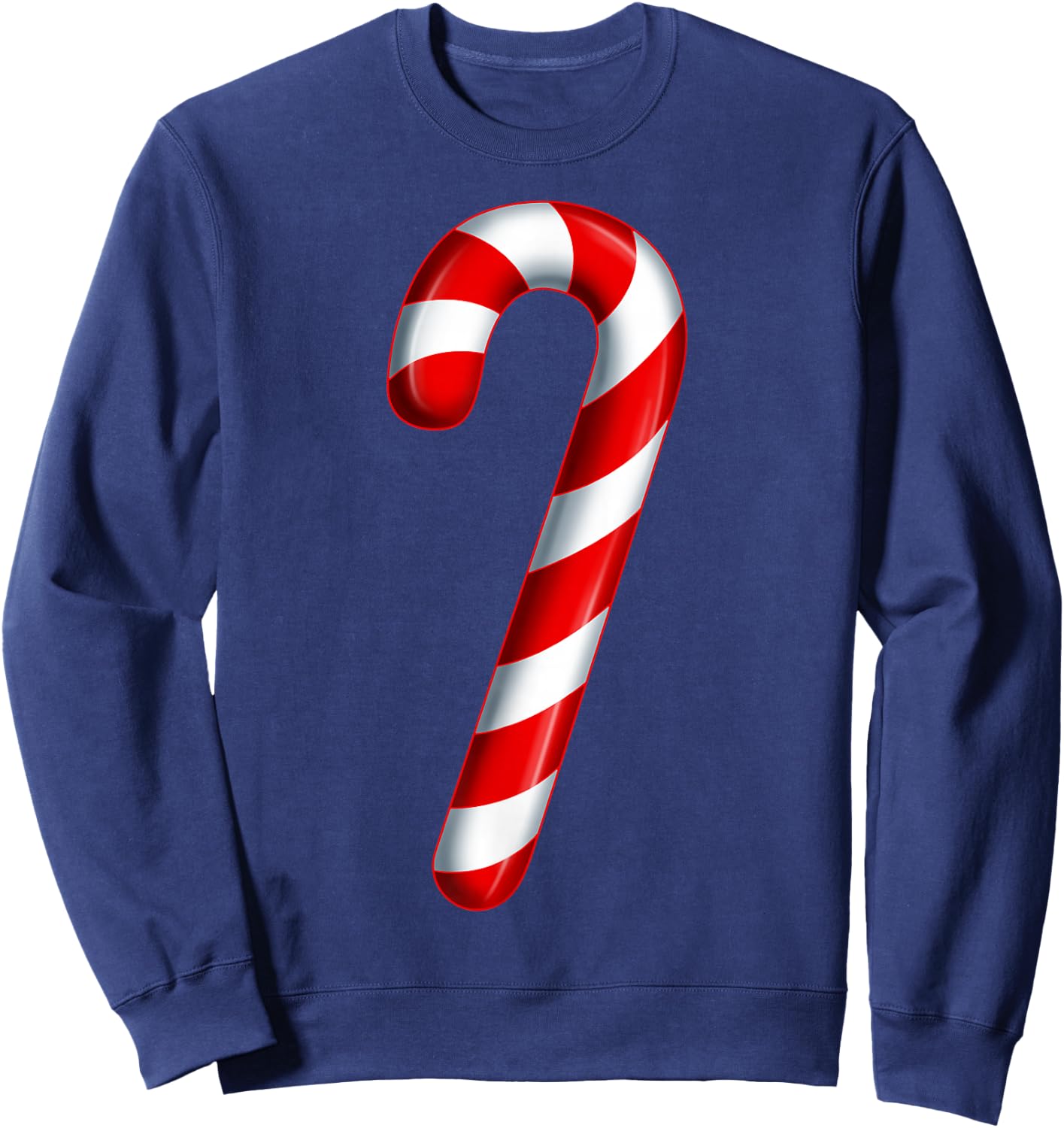 Candy Cane Merry and Bright Red and White Candy Costume Sweatshirt - Sweatshirt | Navy