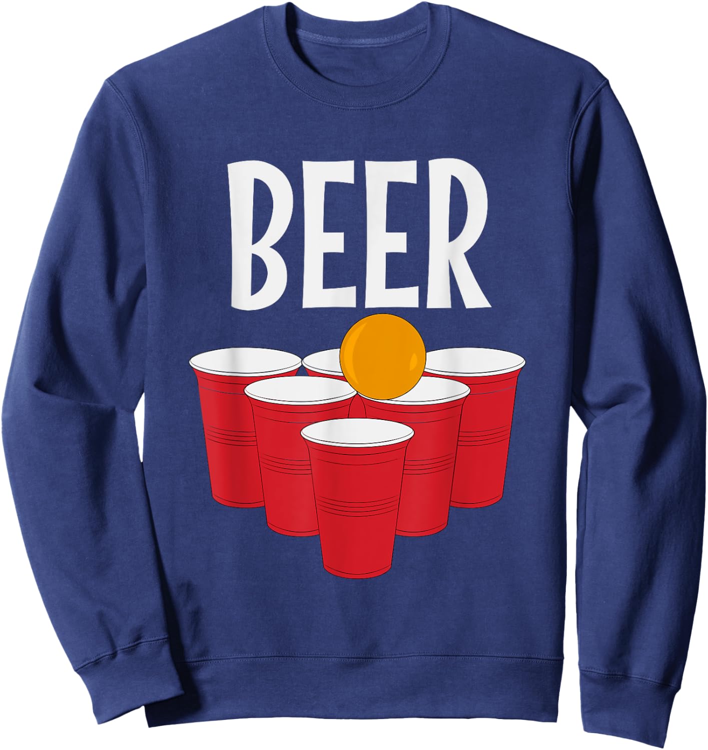 Funny Beer Pong drinking Halloween Carnival Partner Costume Sweatshirt - Sweatshirt | Navy