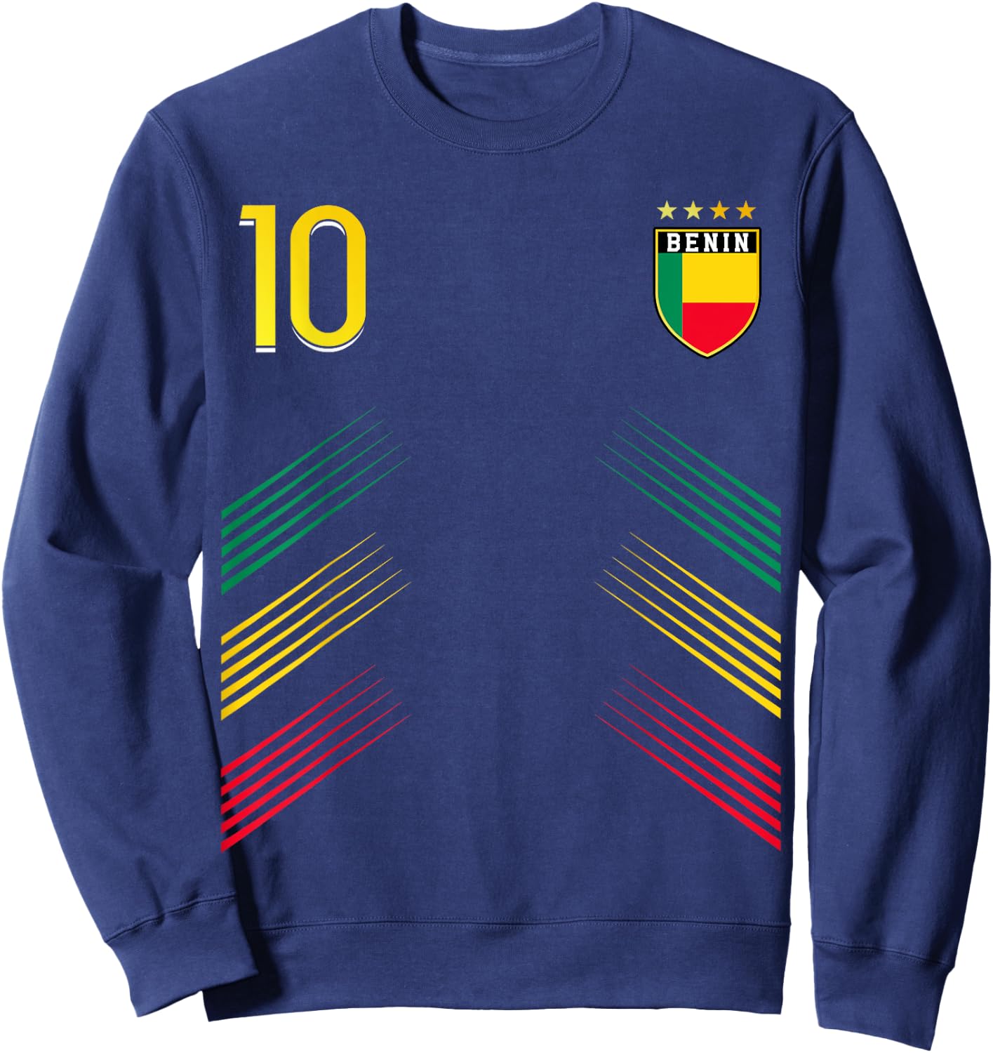 Benin Flag Lovers of Pride Benino , Black, S Sweatshirt - Sweatshirt | Navy
