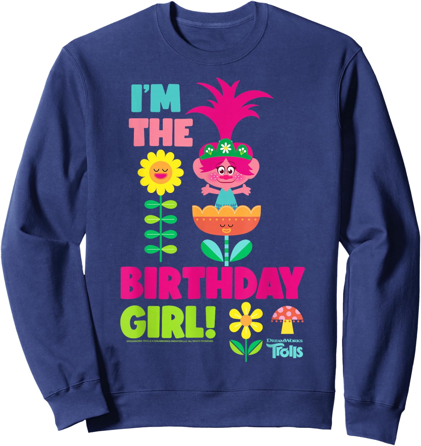DreamWorks Trolls Poppy Birthday Girl Sweatshirt - Sweatshirt | Navy