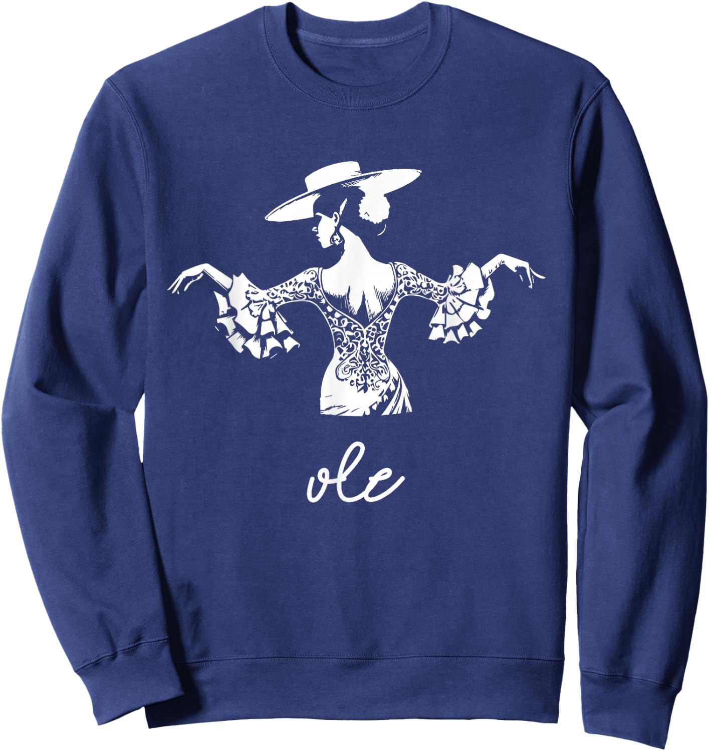 Femme flamenco espagnole , Black, S Sweatshirt - Sweatshirt | Navy