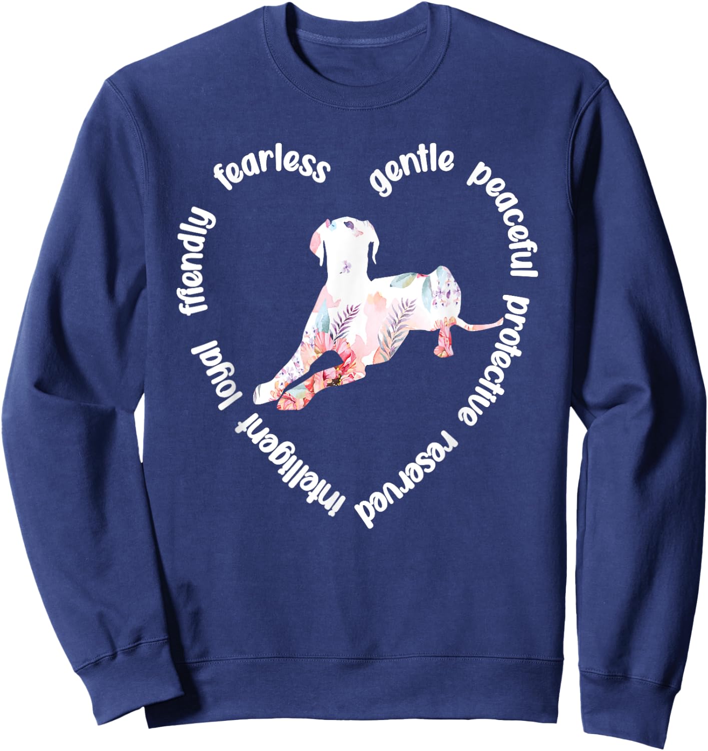 Catahoula Heart | Catahoula Leopard Dog Owner Catahoula Mama Sweatshirt - Sweatshirt | Navy