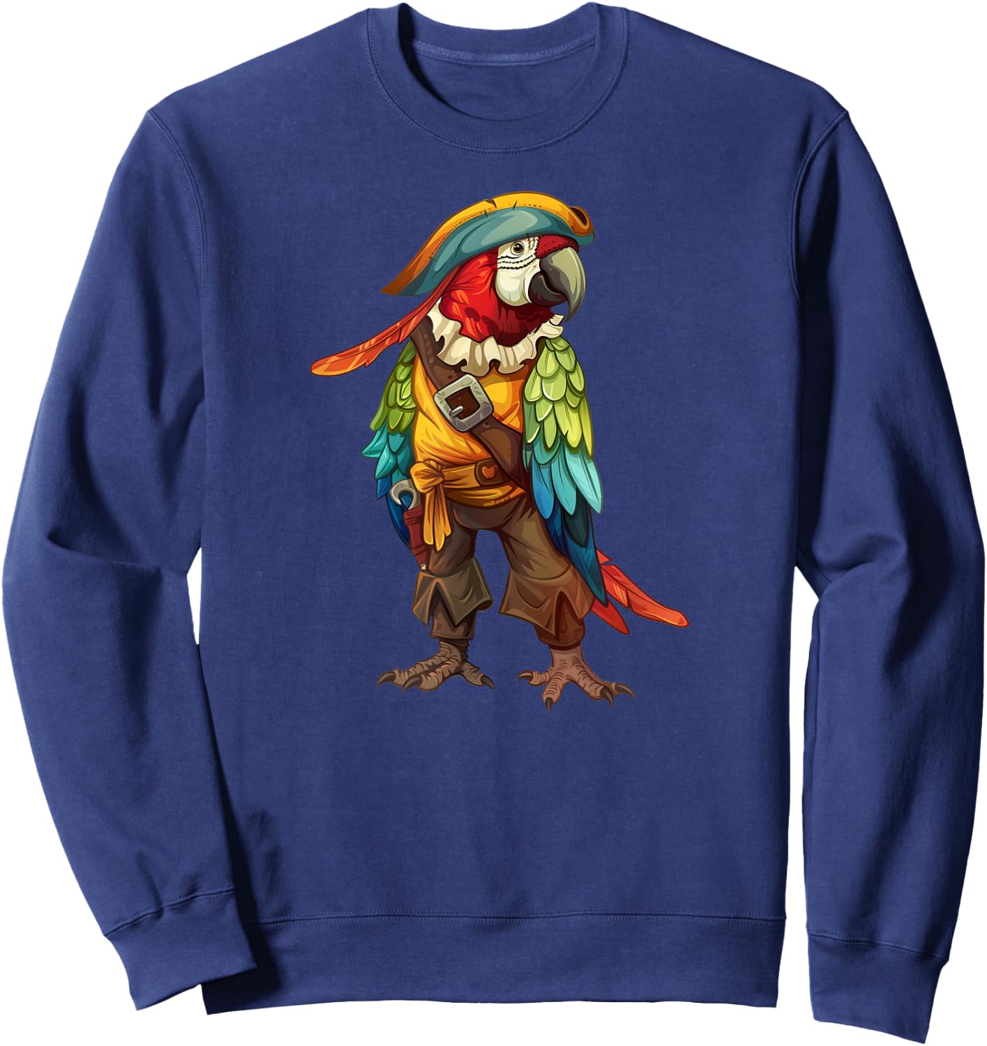Funny Parrot Pirate Parrot - Parrot Dressed As A Pirate Sweatshirt - Sweatshirt | Navy